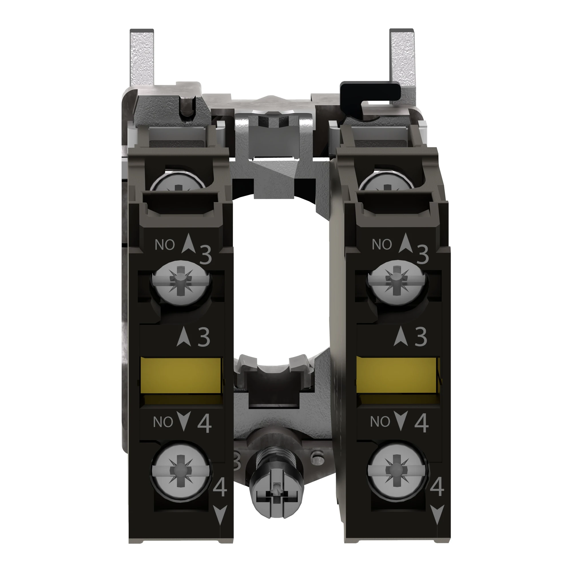 Schneider Electric ZD4PA203 Auxiliary contact block with mounting flange, Harmony XB4, Metal, 22mm, for joysticks with 4 directions, 1NC per direction, screw clamp (img_003) Schneider Electric ZD4PA203 Auxiliary contact block with mounting flange, Harmony XB4, Metal, 22mm, for joysticks with 4 directions, 1NC per direction, screw clamp (img_003)