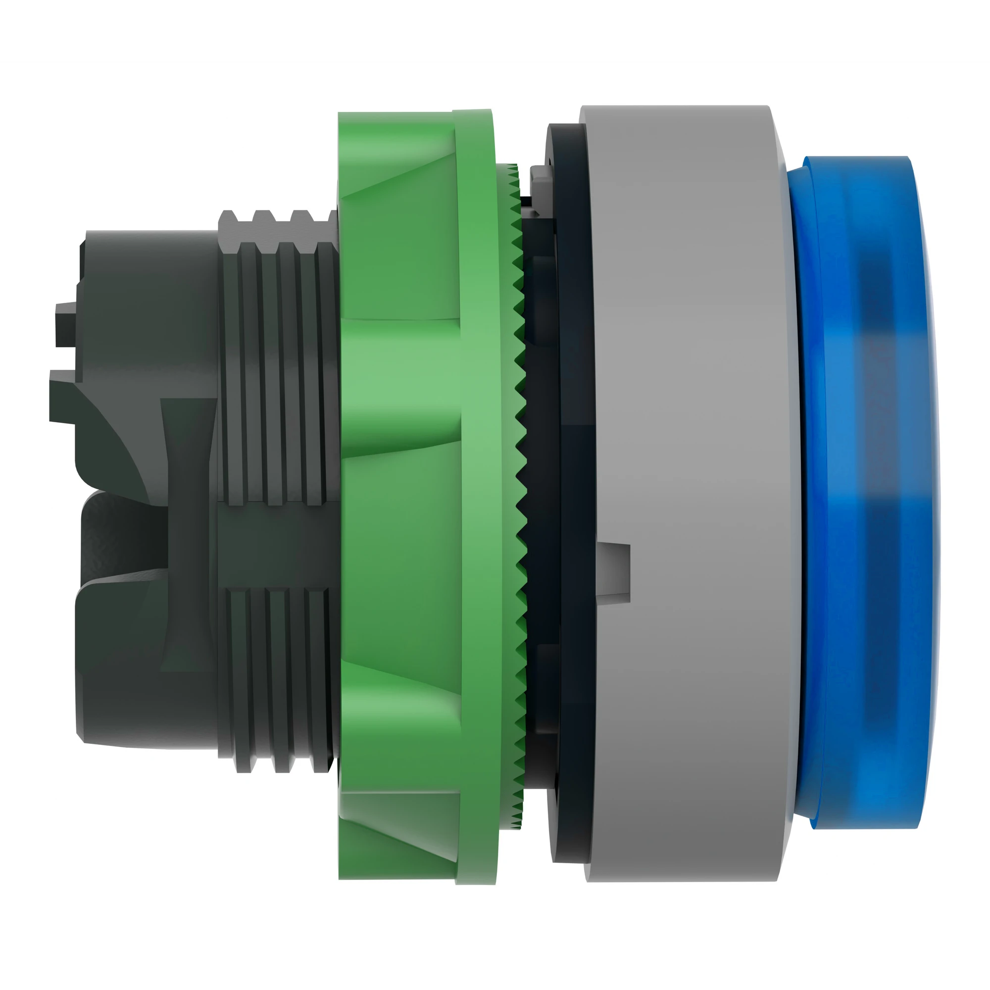 Schneider Electric ZB5AH63C0 Illuminated Pushbutton, Front Element, Harmony XB5, Plastic, 22mm, Light Grey, Blue, Projecting, for Universal LED, Latching (img_004) Schneider Electric ZB5AH63C0 Illuminated Pushbutton, Front Element, Harmony XB5, Plastic, 22mm, Light Grey, Blue, Projecting, for Universal LED, Latching (img_004)