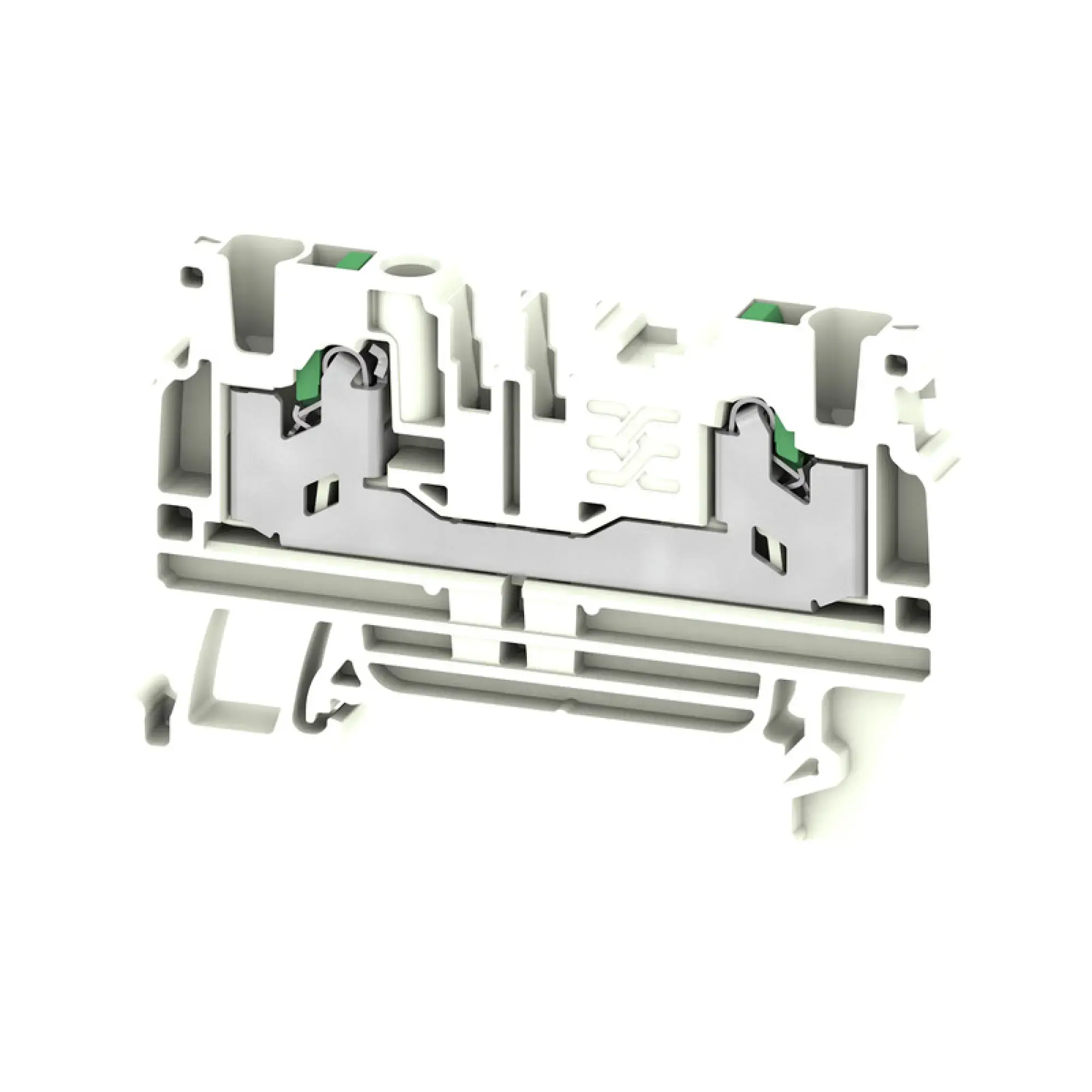 Weidmüller 3109220000 Feed-through terminal block, SNAP IN, white, 2.5 mm², 24 A, 800 V, Number of connections: 2 S2C 2.5 WT (img_001)