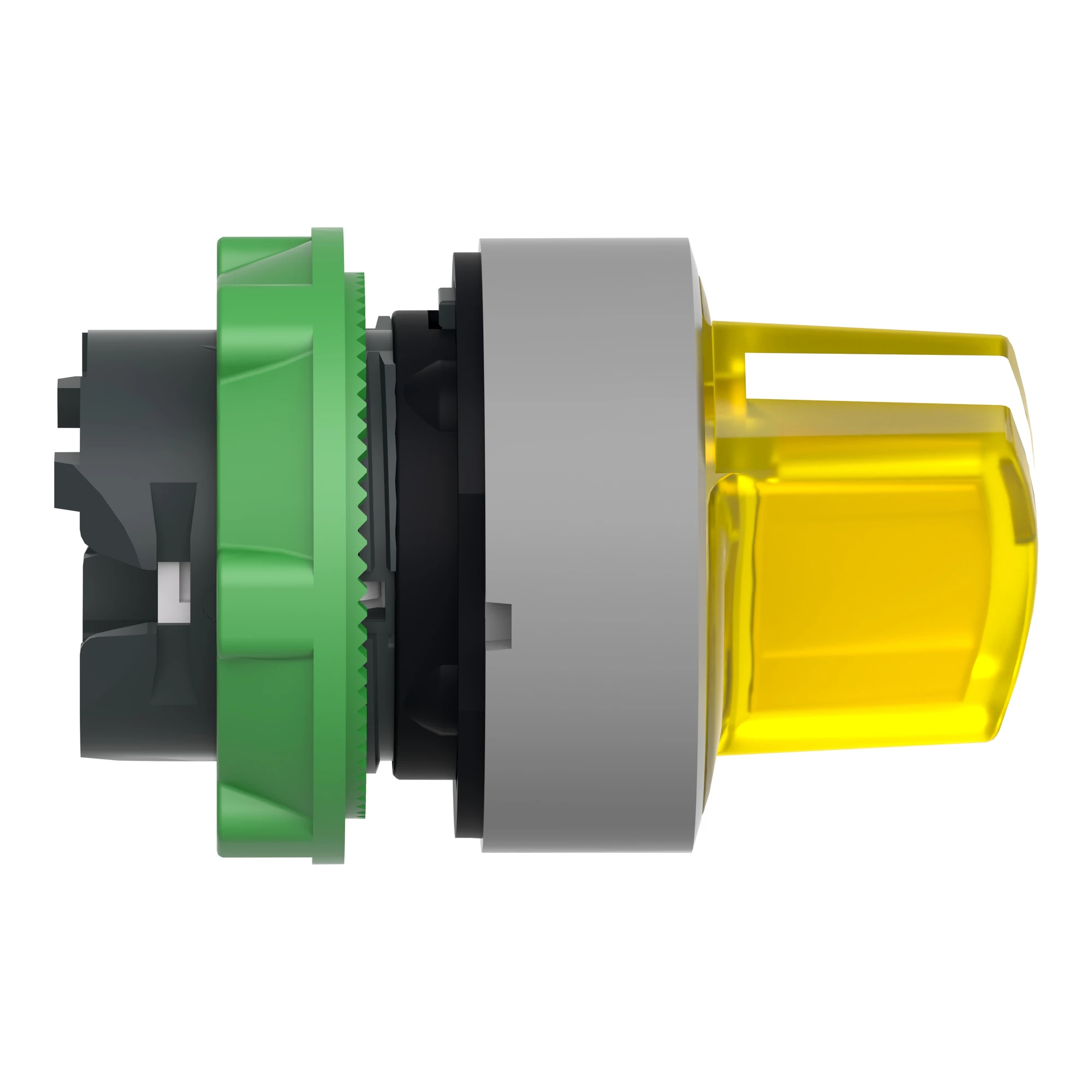Schneider Electric ZB5AK1283C0 Illuminated Selector Switch, Front Element, Harmony XB5, Plastic, 22mm Yellow, for Universal LED, 2 Positions, Latching (img_004)