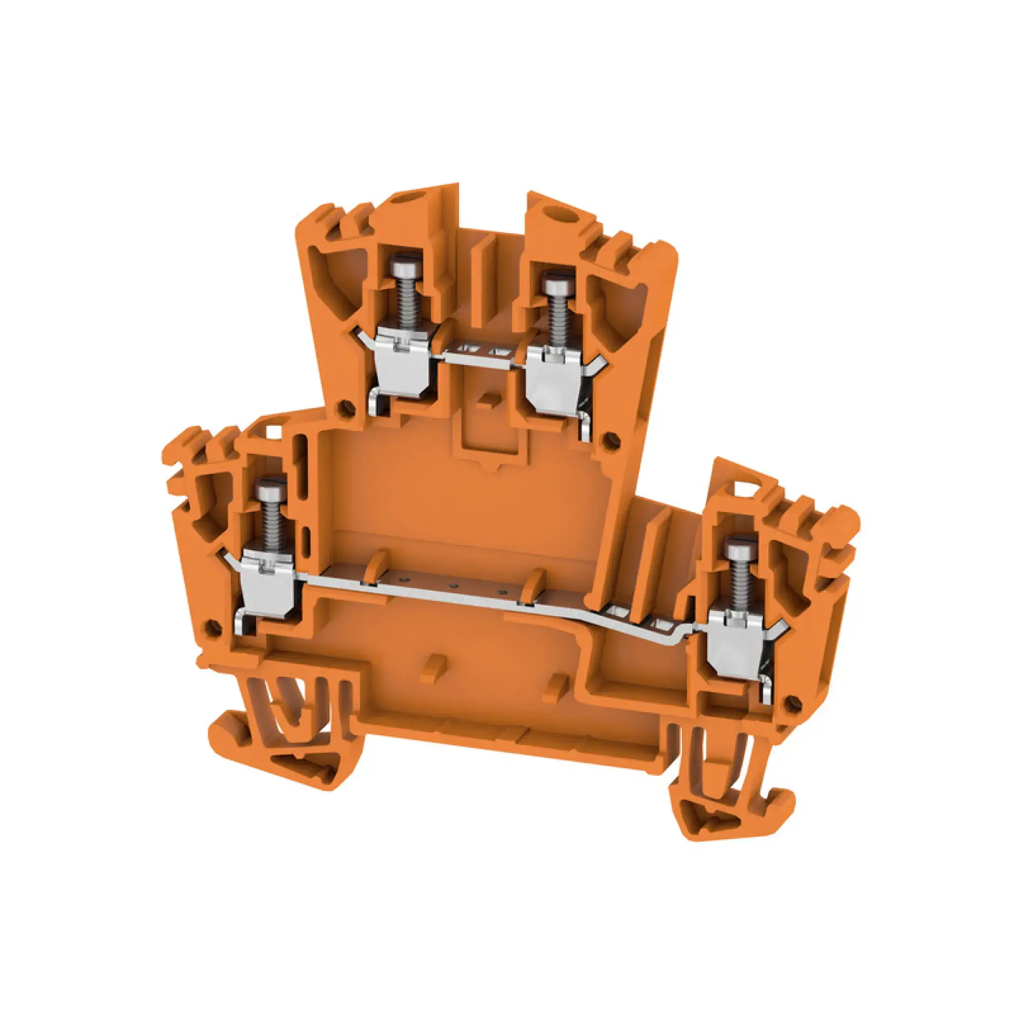 Weidmüller 1067990000 Multi-tier modular terminal, Screw connection, orange, 2.5 mm², 400 V, 400 V, Number of connections: 4, Number of levels: 2, TS 35, V-0, Wemid (img_001) Weidmüller 1067990000 Multi-tier modular terminal, Screw connection, orange, 2.5 mm², 400 V, 400 V, Number of connections: 4, Number of levels: 2, TS 35, V-0, Wemid (img_001)