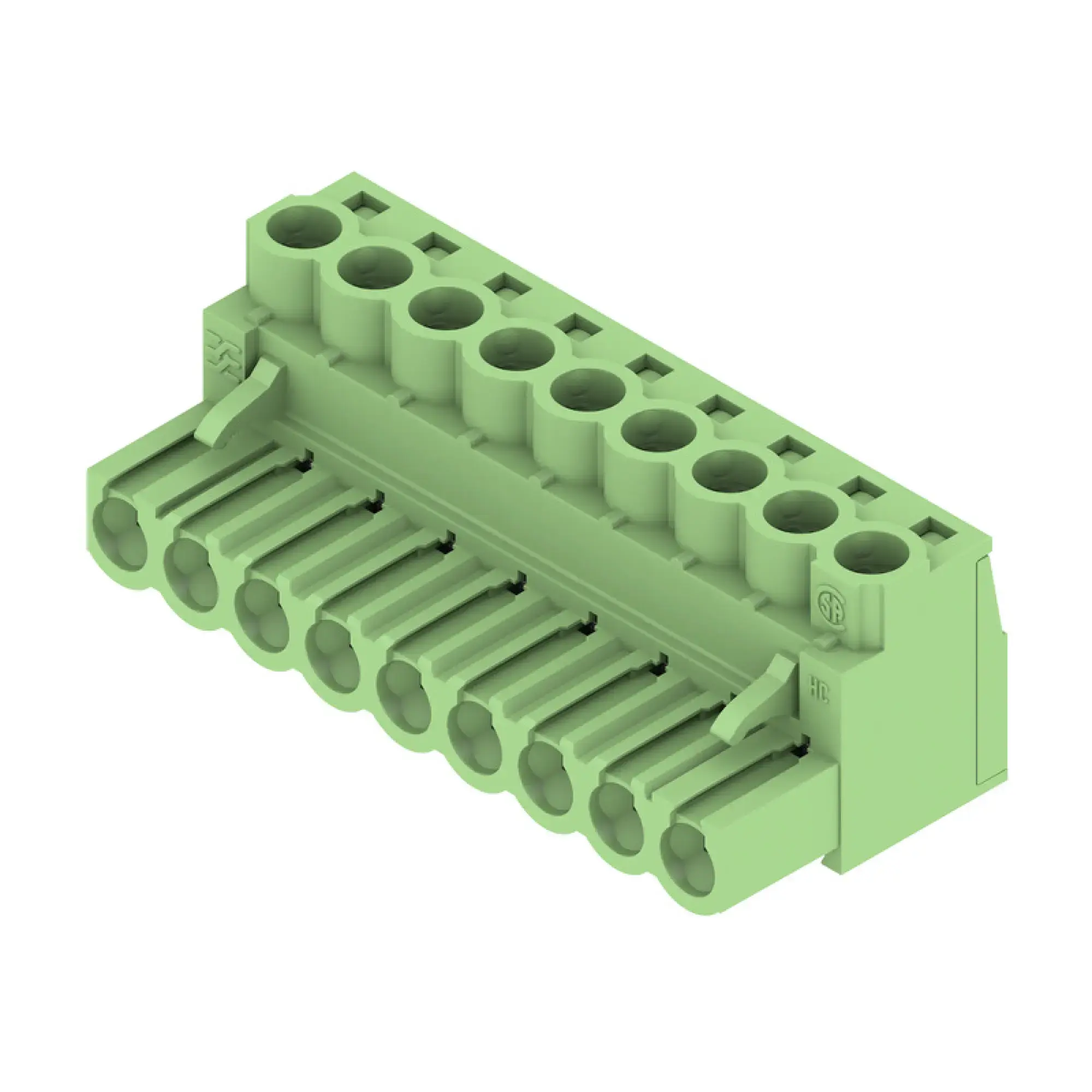 Weidmüller 1306400000 PCB connector (wire connection), 320 V, 23 A, Pitch in mm: 5.00, 4 mm², Number of poles: 9, Clamping yoke connection, Box (img_001)