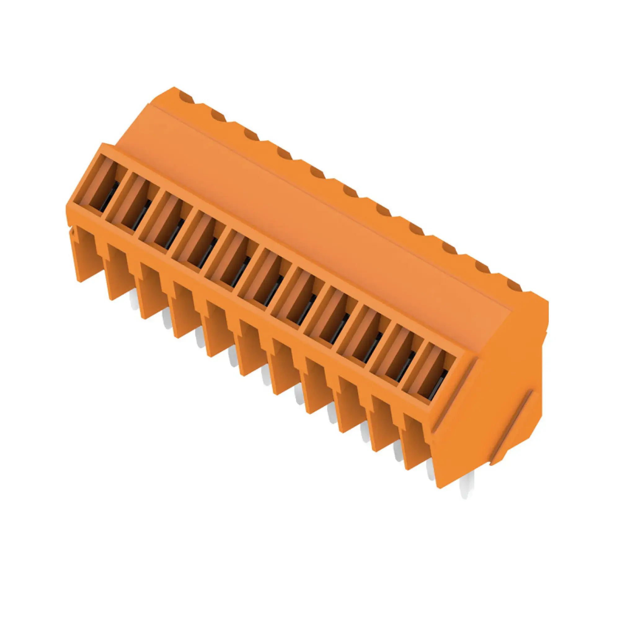 Weidmüller 1845290000 PCB terminal, 160 V, 16 A, Pitch in mm: 3.50, 2.08 mm², Number of poles: 11, Clamping yoke connection, THT solder connection, 135°, Box (img_001)
