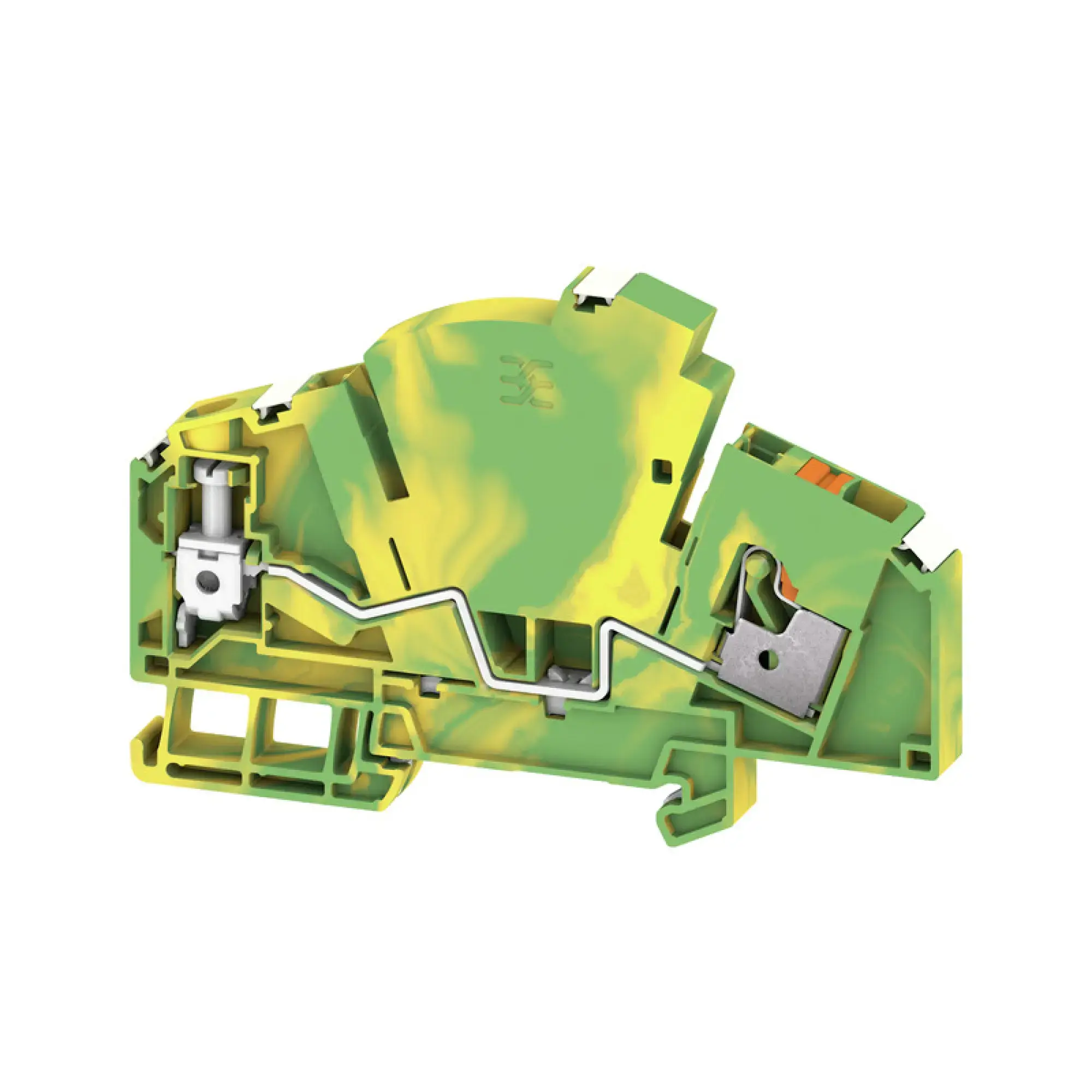 Weidmüller 2792470000 PE terminal, Hybrid connection, Green/yellow, 6 mm², 500 V, Number of connections: 2, Number of levels: 1, TS 35, V-0, Wemid (img_001) Weidmüller 2792470000 PE terminal, Hybrid connection, Green/yellow, 6 mm², 500 V, Number of connections: 2, Number of levels: 1, TS 35, V-0, Wemid (img_001)