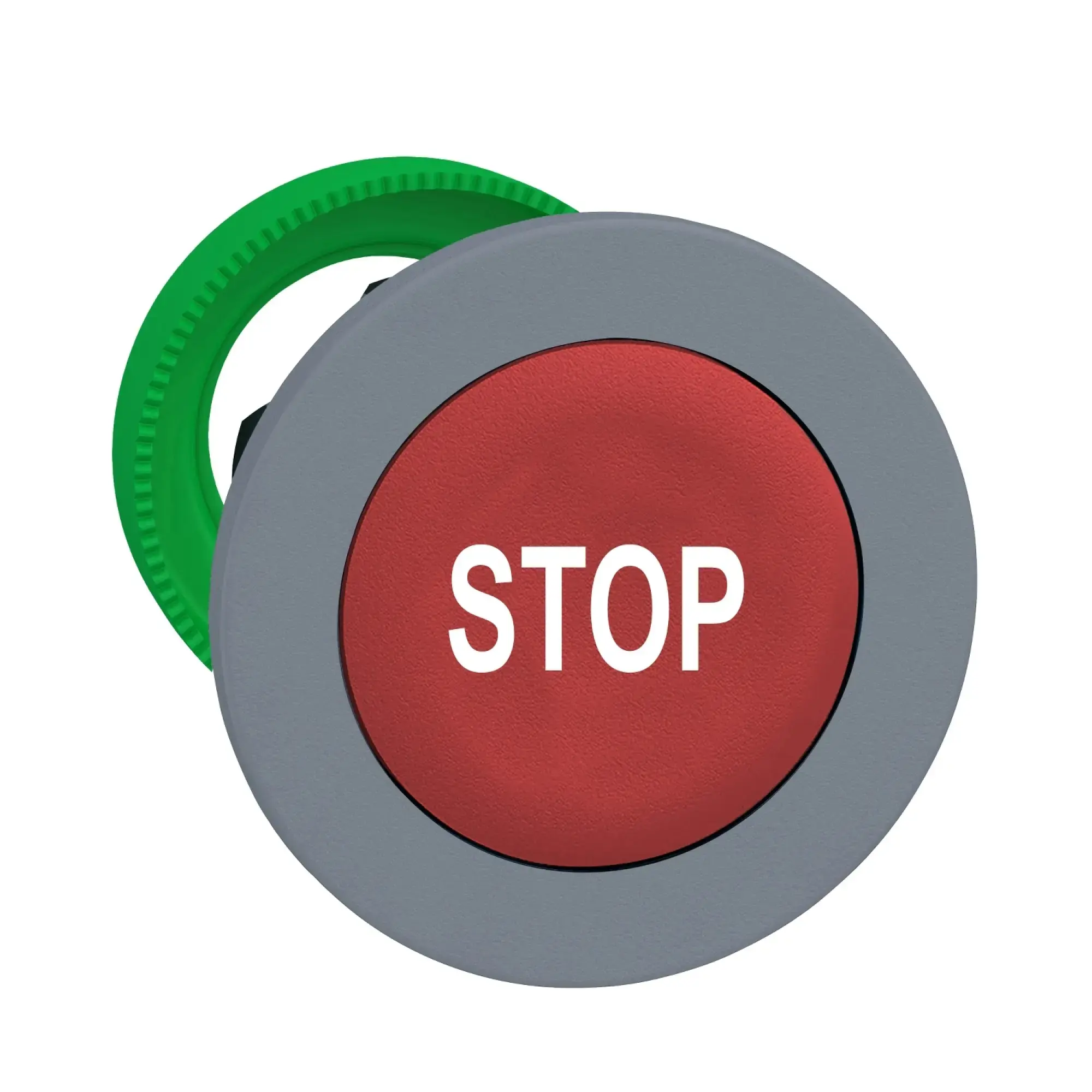 Schneider Electric ZB5FA434C0 Push-Button, Front Element, Harmony XB5F, Plastic, 30mm, White, Red, Labeled STOP, Momentary (img_003)