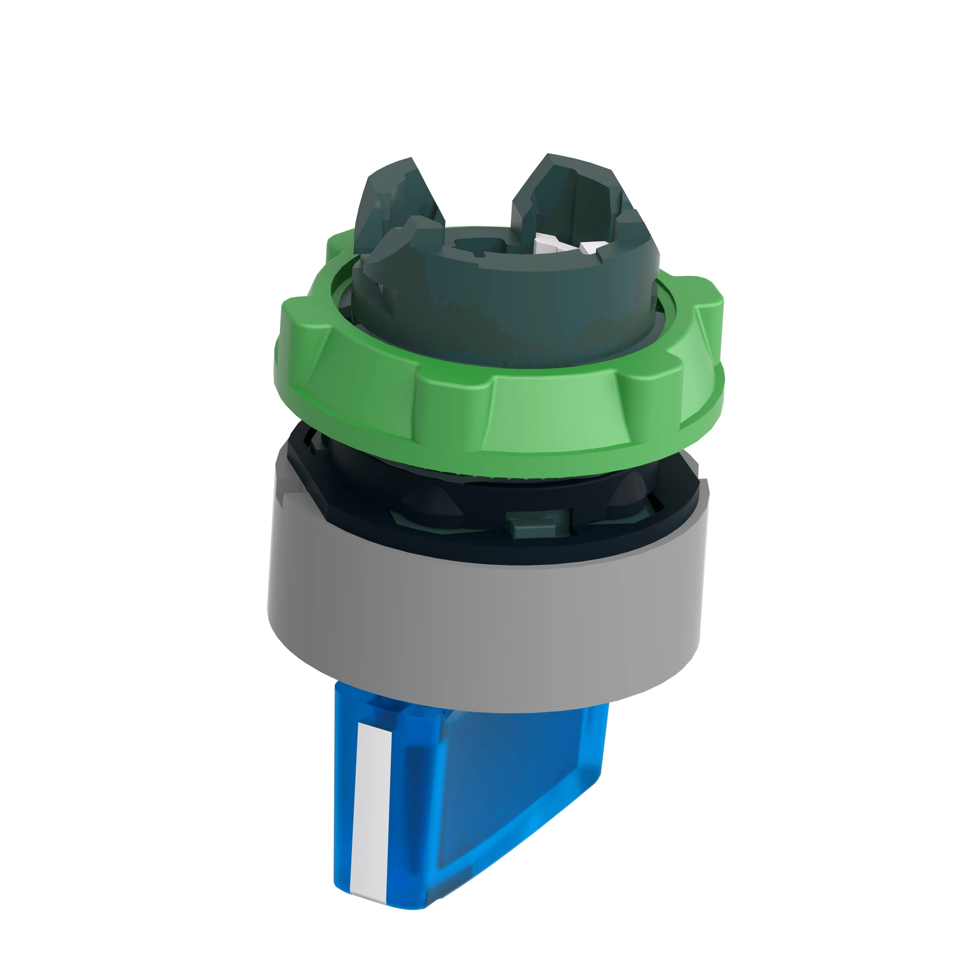 Schneider Electric ZB5AK1463C0 Illuminated Selector Switch, Front Element, Harmony XB5, Plastic, 22mm, Blue, For Universal LED, 2 Positions, Momentary (img_008)
