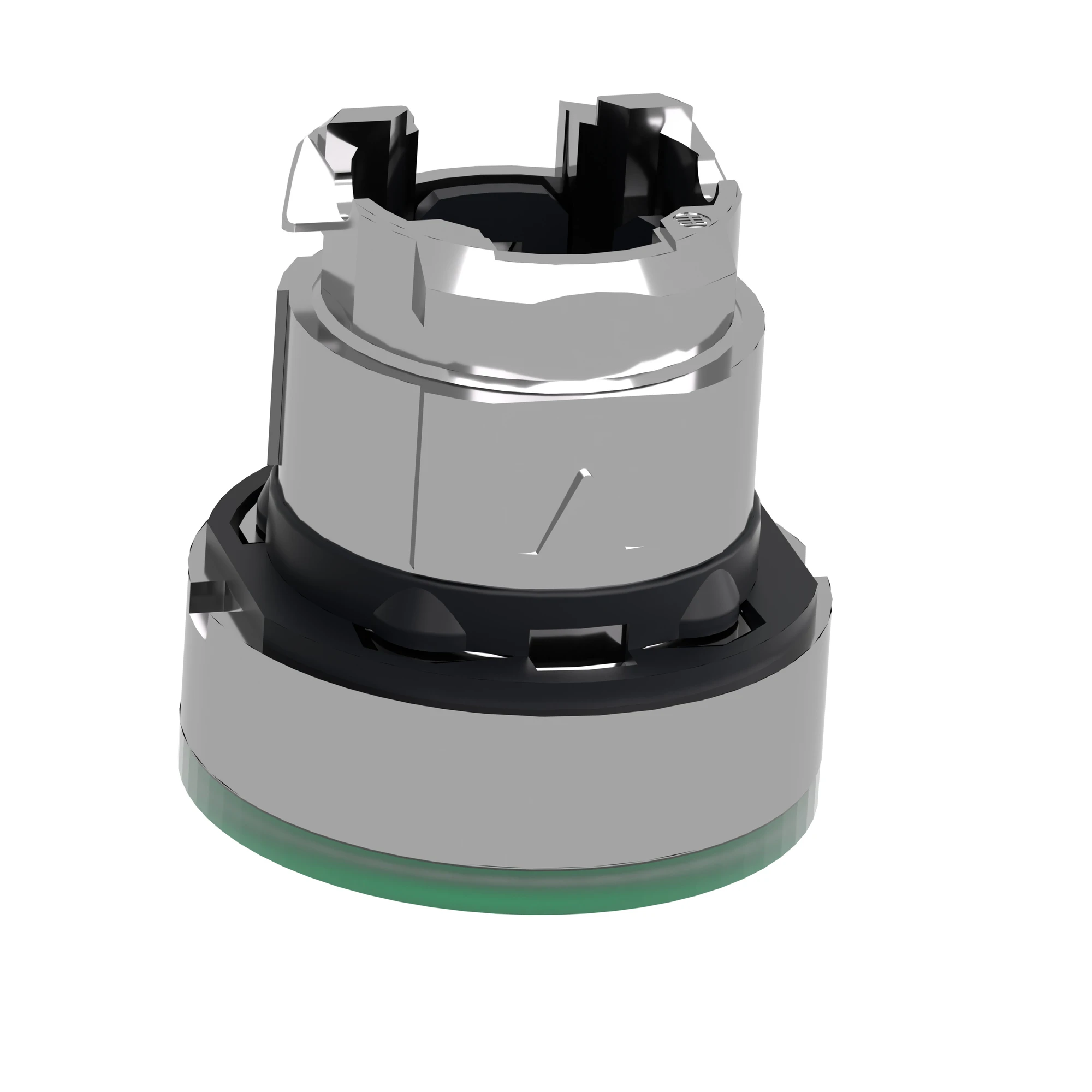Schneider Electric ZB4BH033 Illuminated Pushbutton, Front Element, Harmony XB4, Metal, 22mm, Green, Unmarked, for Universal LED, Latching (img_006)