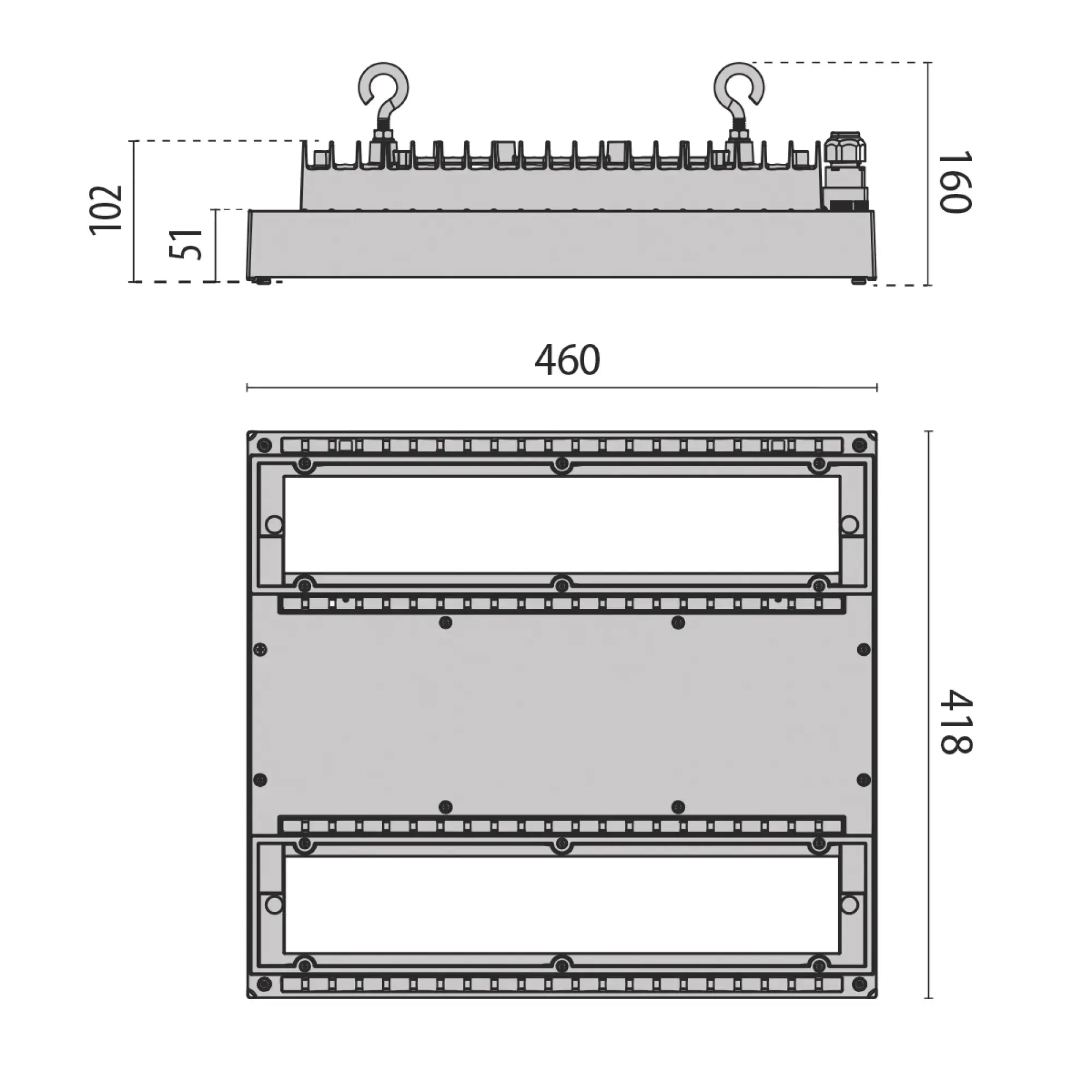 Performance iN Lighting 06281087 LED-Hallenpendelleuchte 4000K 148W DALI symmetrische Streuoptik 06281087 (img_003) Performance iN Lighting 06281087 LED-Hallenpendelleuchte 4000K 148W DALI symmetrische Streuoptik 06281087 (img_003)