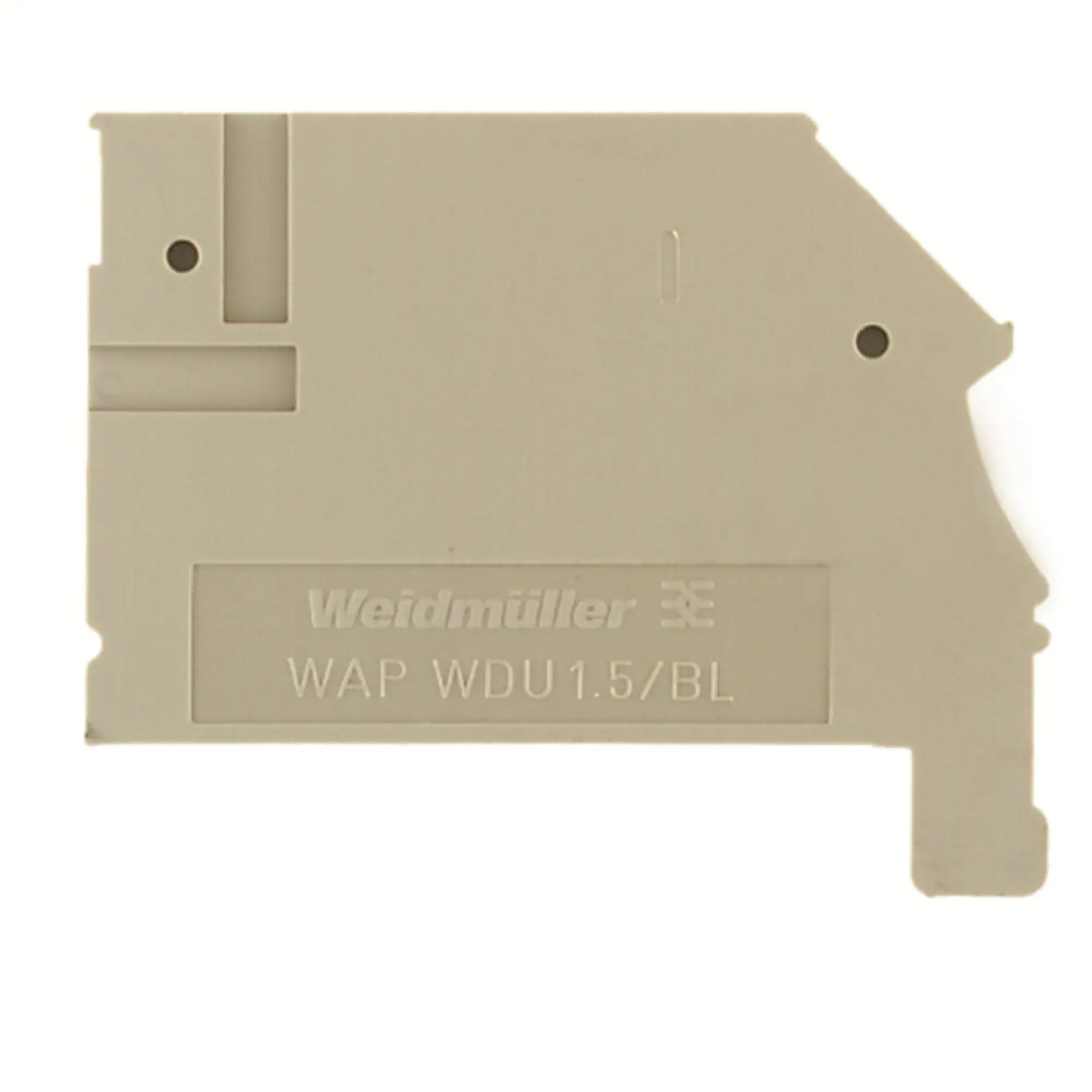 Weidmüller 1577330000 End plate (terminals), dark beige, Height: 45.4 mm, Width: 2.5 mm, V-0, Wemid (img_001)