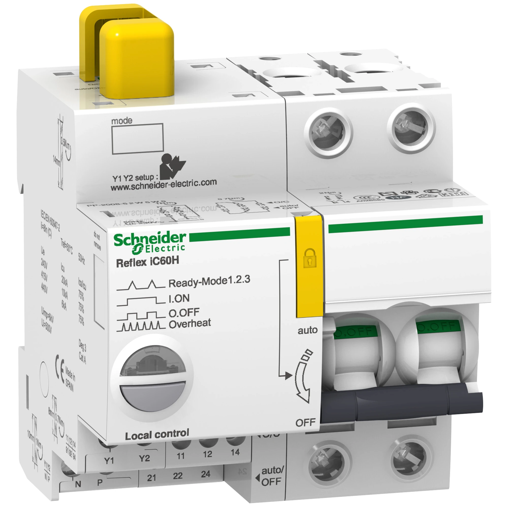 Schneider Electric A9C66216 Reflex iC60H Ti24 16A 2P D, Remotely switchable circuit breaker (img_001) Schneider Electric A9C66216 Reflex iC60H Ti24 16A 2P D, Remotely switchable circuit breaker (img_001)