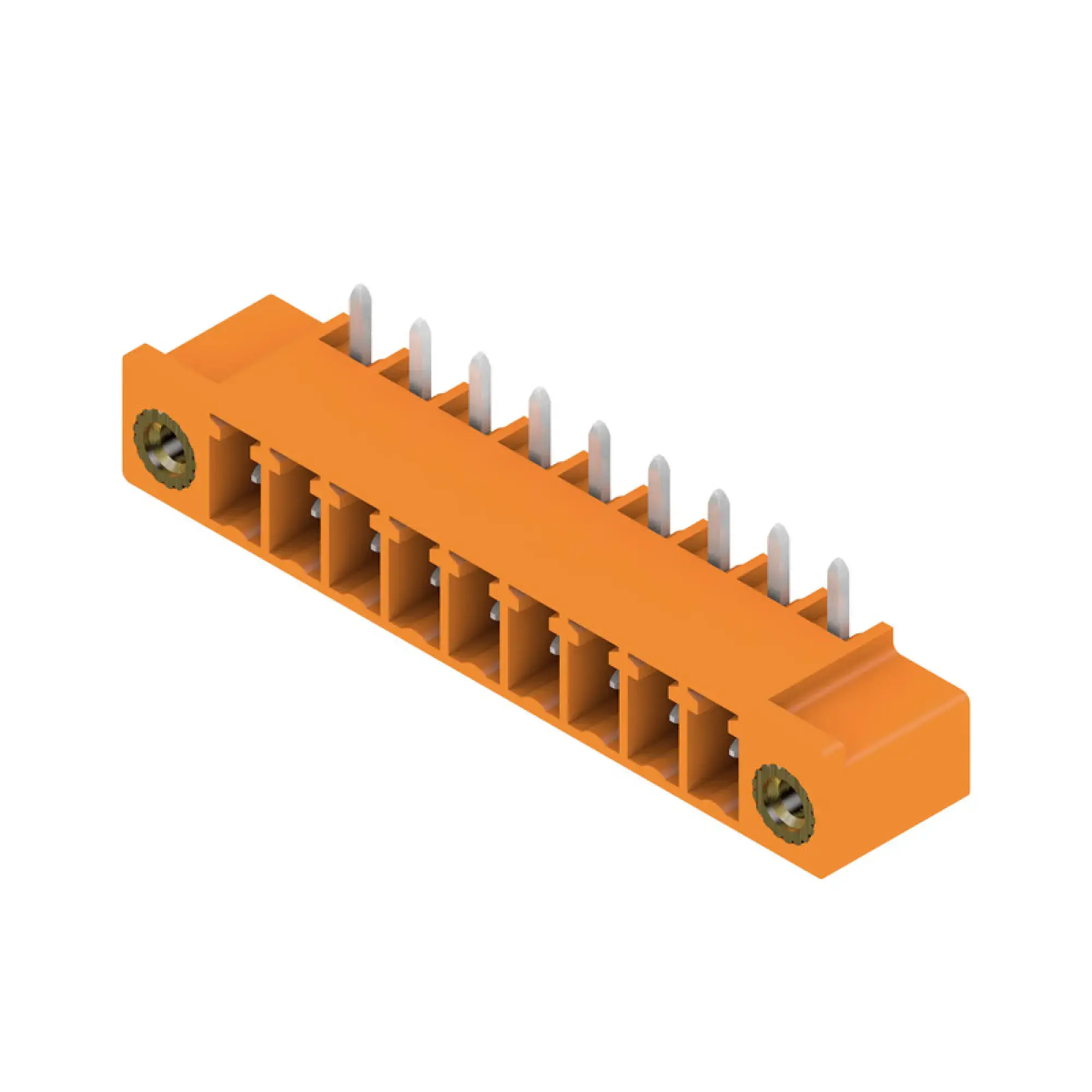 Weidmüller 1038130000 PCB connector (board connection), 160 V, 17.5 A, Pitch in mm: 3.81, Number of poles: 9, THT solder connection, Box (img_001)