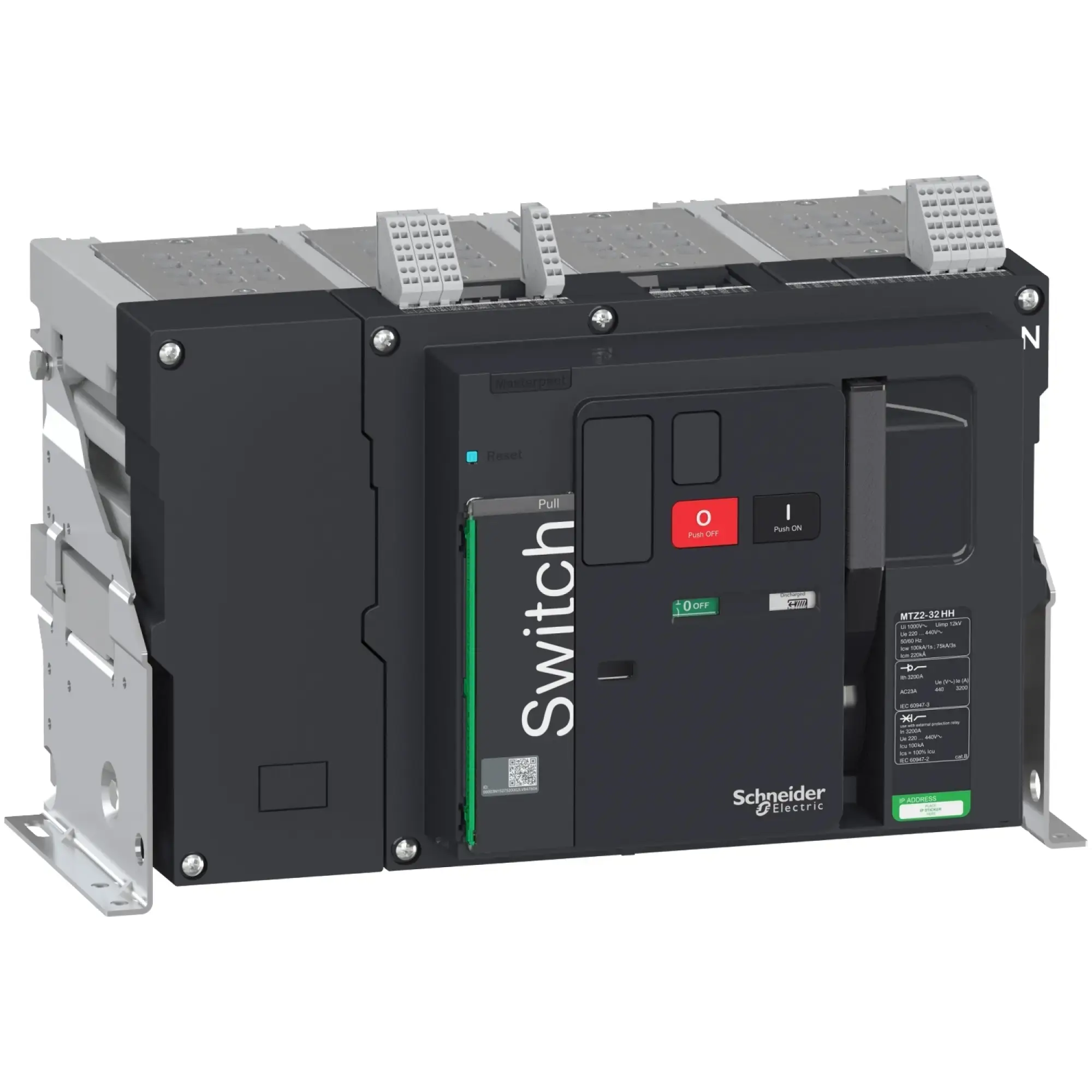 Schneider Electric LV846344 MasterPact MTZ2 3200A HH Icm=220kA/440V 4P Isolator Fixed Mounting Neutral right (img_002)