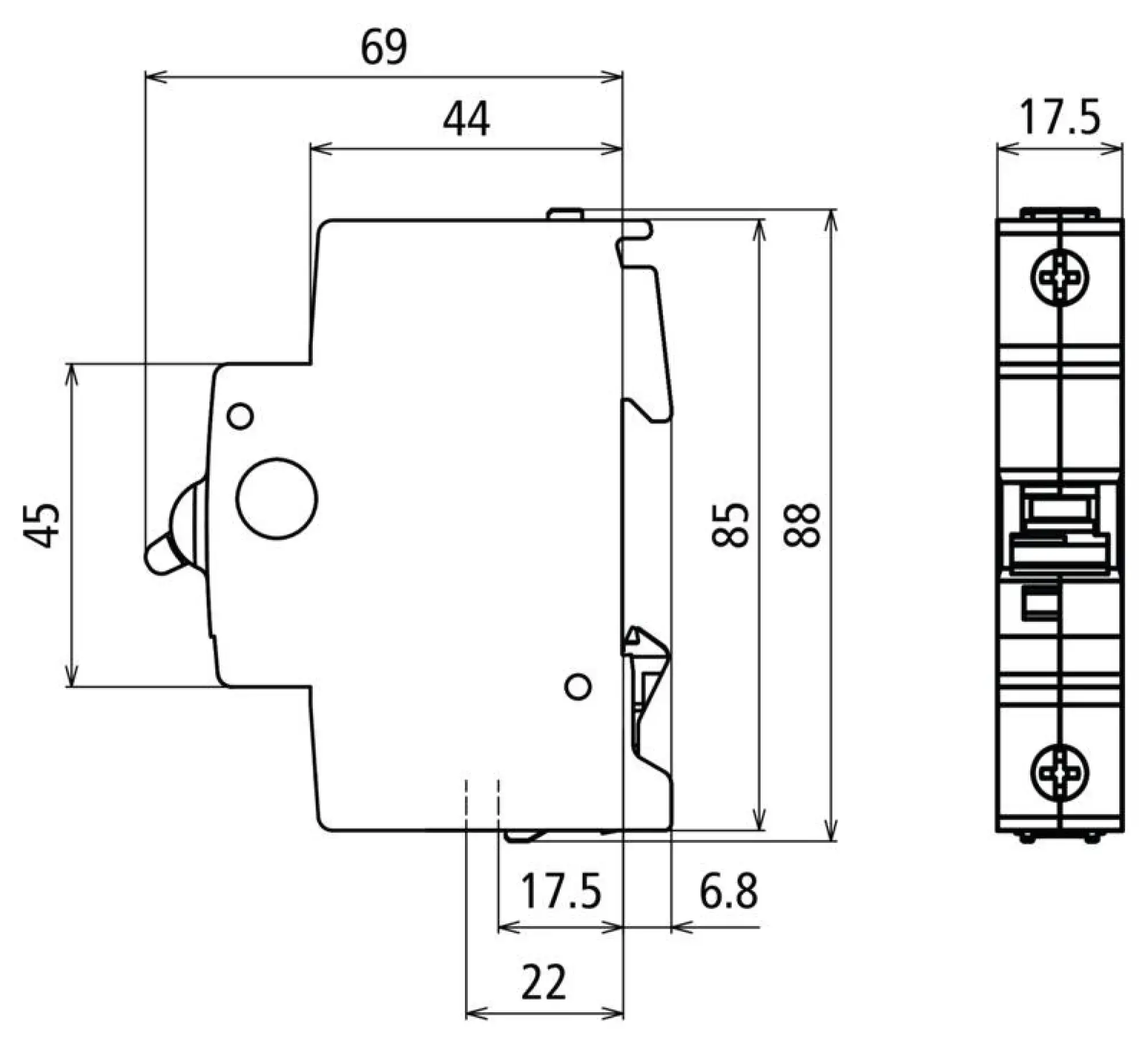 Dehn 909497 Miniature circuit breaker B char. 25 kA, 6 A, 1P for ABB type S201P-B6 (img_004)