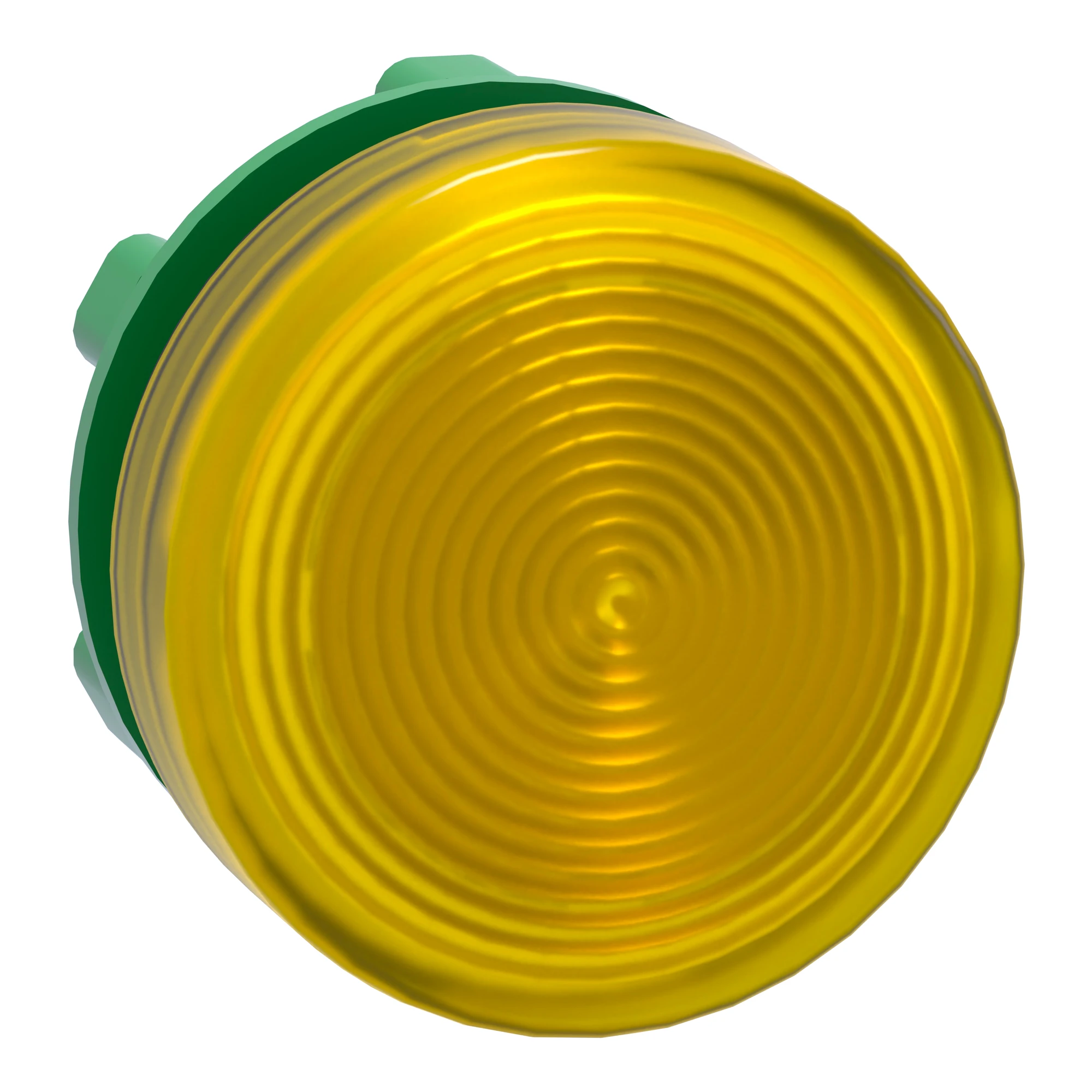 Schneider Electric ZB5AV083S Indicator light, front element, Harmony XB5, plastic, 22mm, yellow, for universal LED, ribbed dome (img_001)