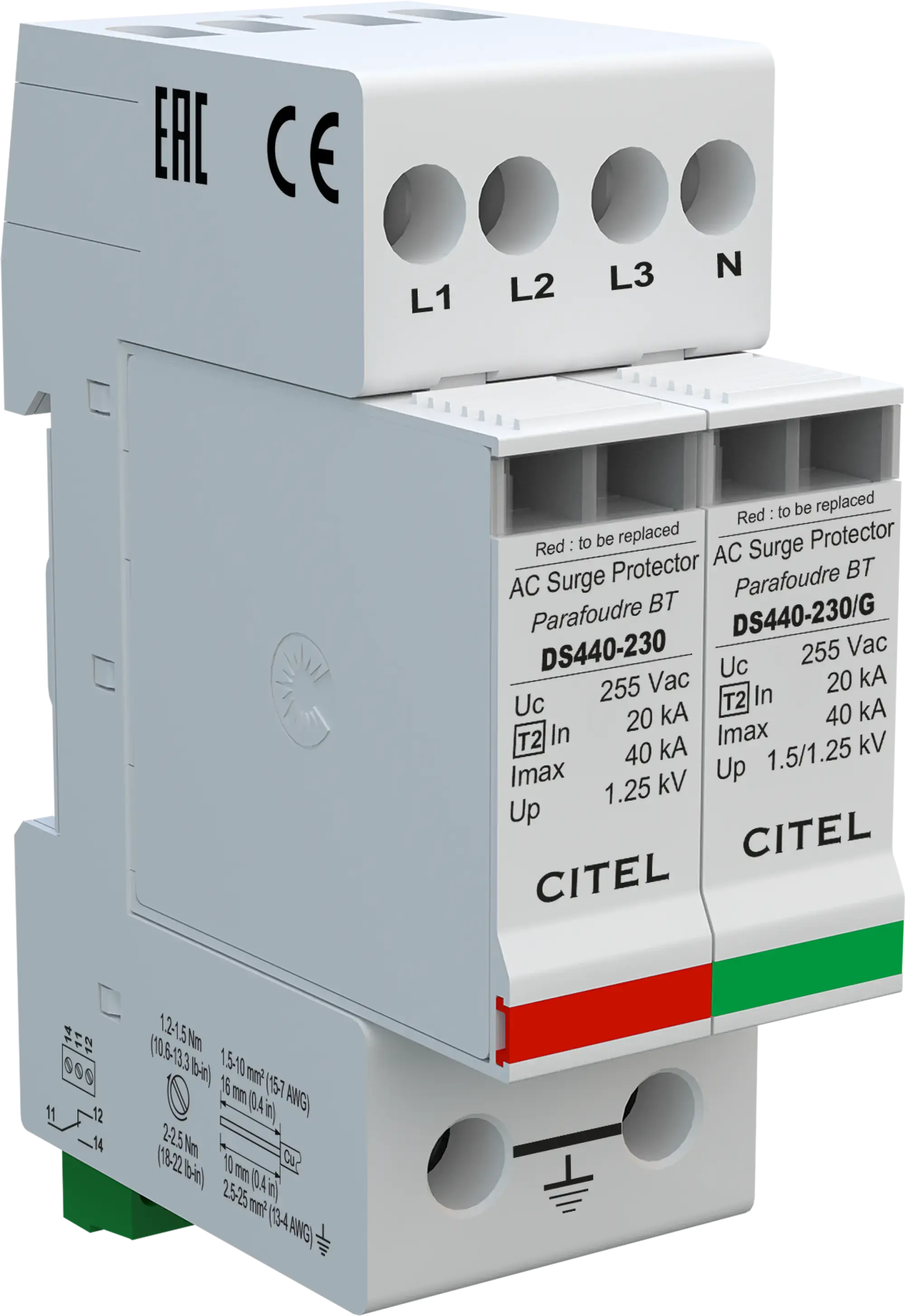 Citel 311732 Überspannungsbleiter 4-polig Typ 2 für 230/400 V TT Netze, kompakte Bauweise (img_001) Citel 311732 Überspannungsbleiter 4-polig Typ 2 für 230/400 V TT Netze, kompakte Bauweise (img_001)