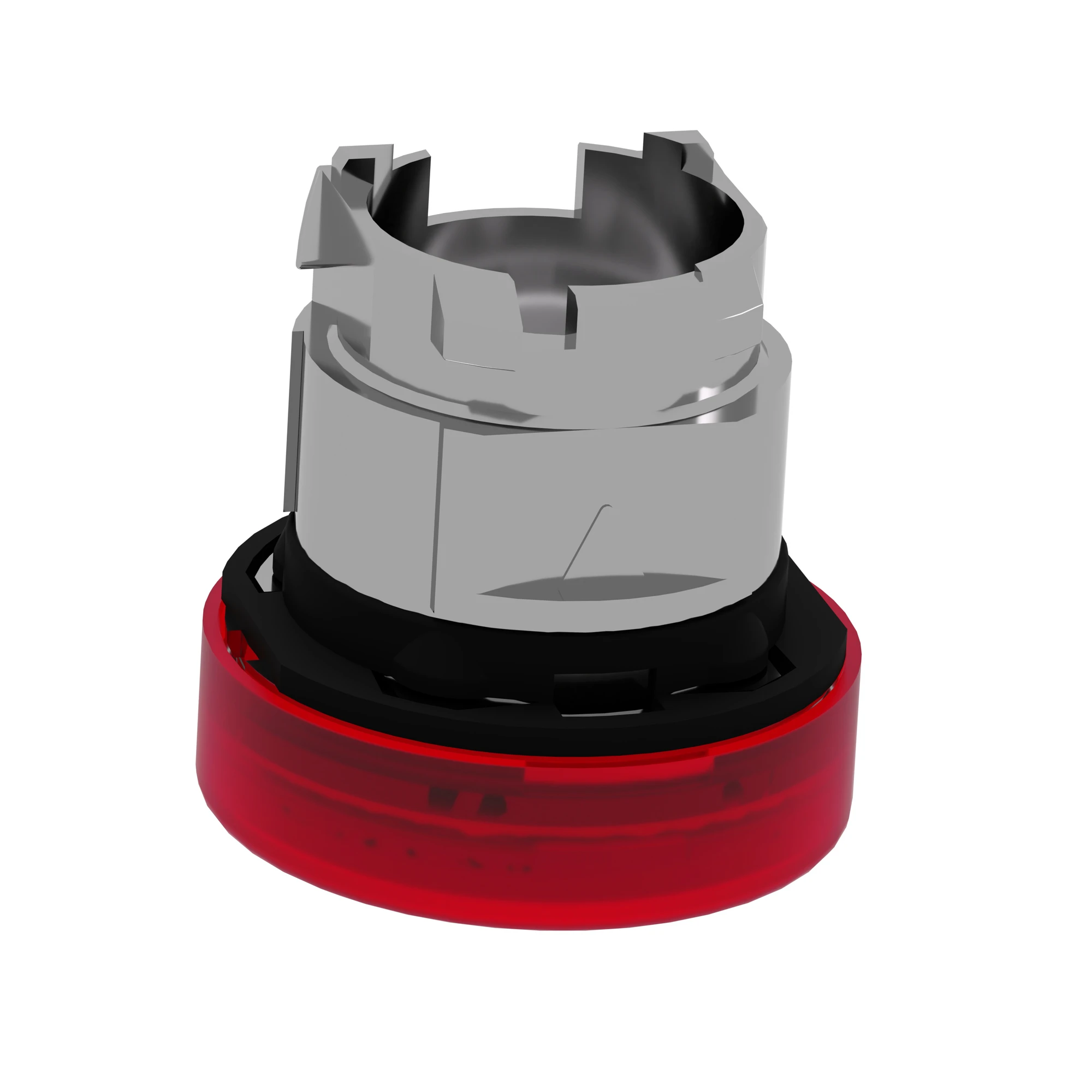 Schneider Electric ZB4BV043E Indicator light, Front element, Harmony XB4, Metal, 22mm, red, for universal LED, smooth dome, for insert label (img_007)
