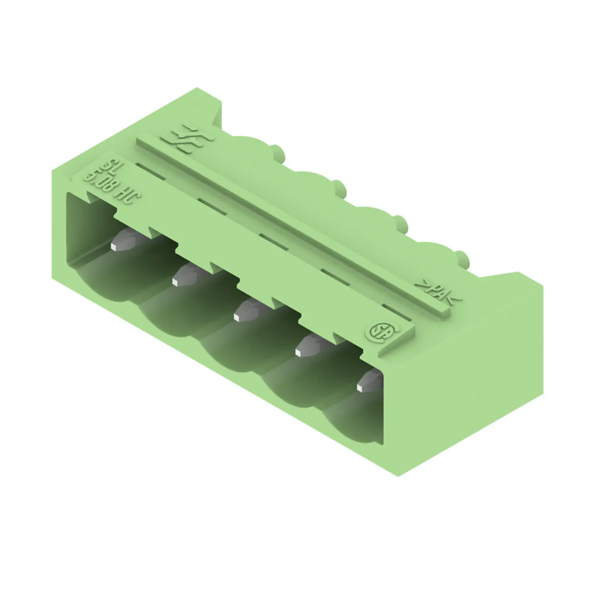 Weidmüller 1397430000 PCB connector (board connection), 320 V, 24 A, Pitch in mm: 5.08, Number of poles: 5, THT solder connection, Box (img_001)