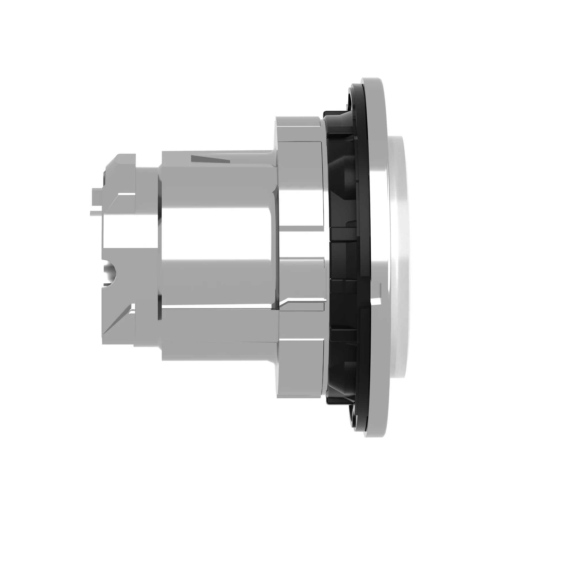 Schneider Electric ZB4FH13 Illuminated pushbutton, front element, Harmony XB4F, metal, 30mm, white, protruding, for universal LED, latching (img_002)