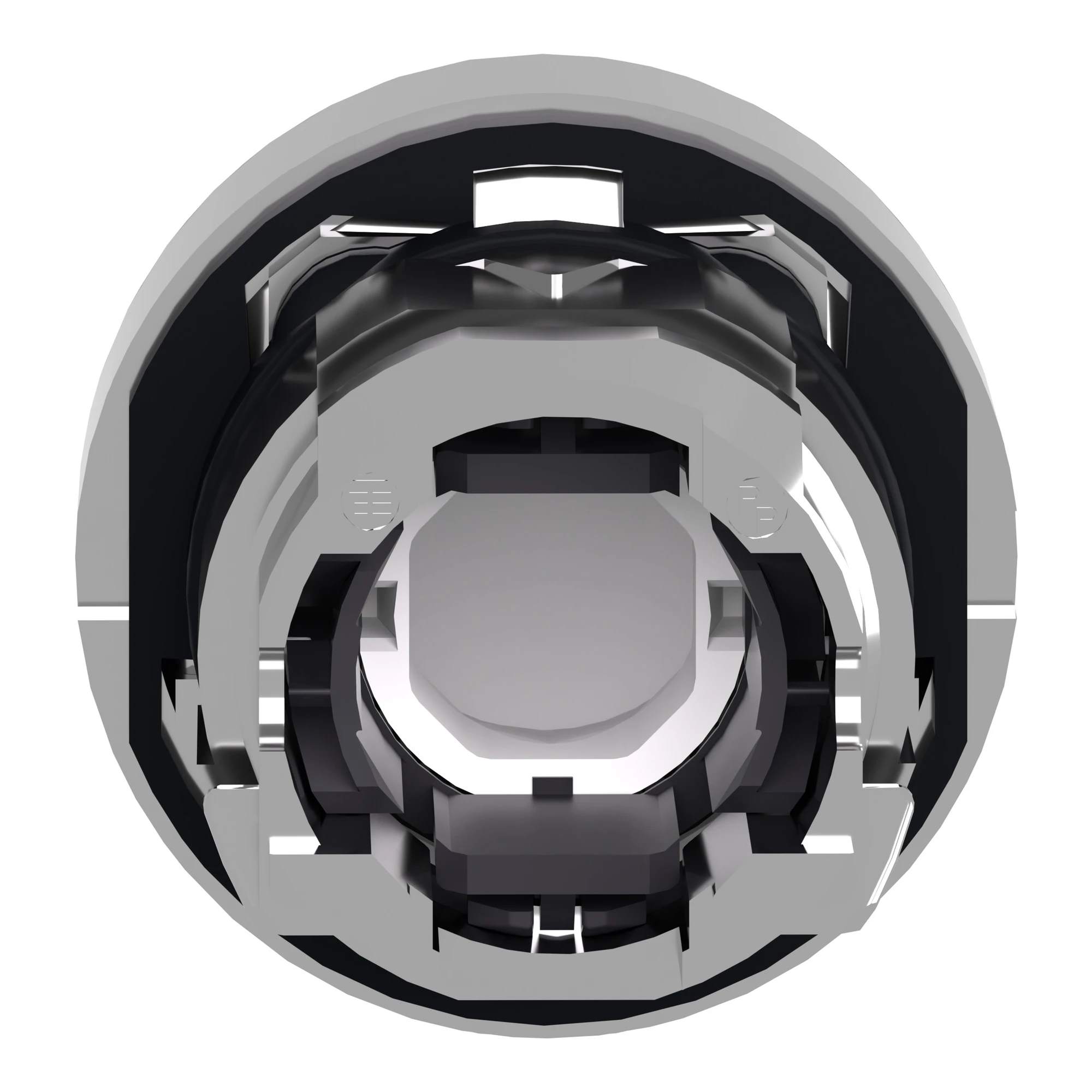 Schneider Electric ZB4BH13 Illuminated push-button, front element, Harmony XB4, metal, 22mm, white, protruding, for universal LED, latching (img_003)