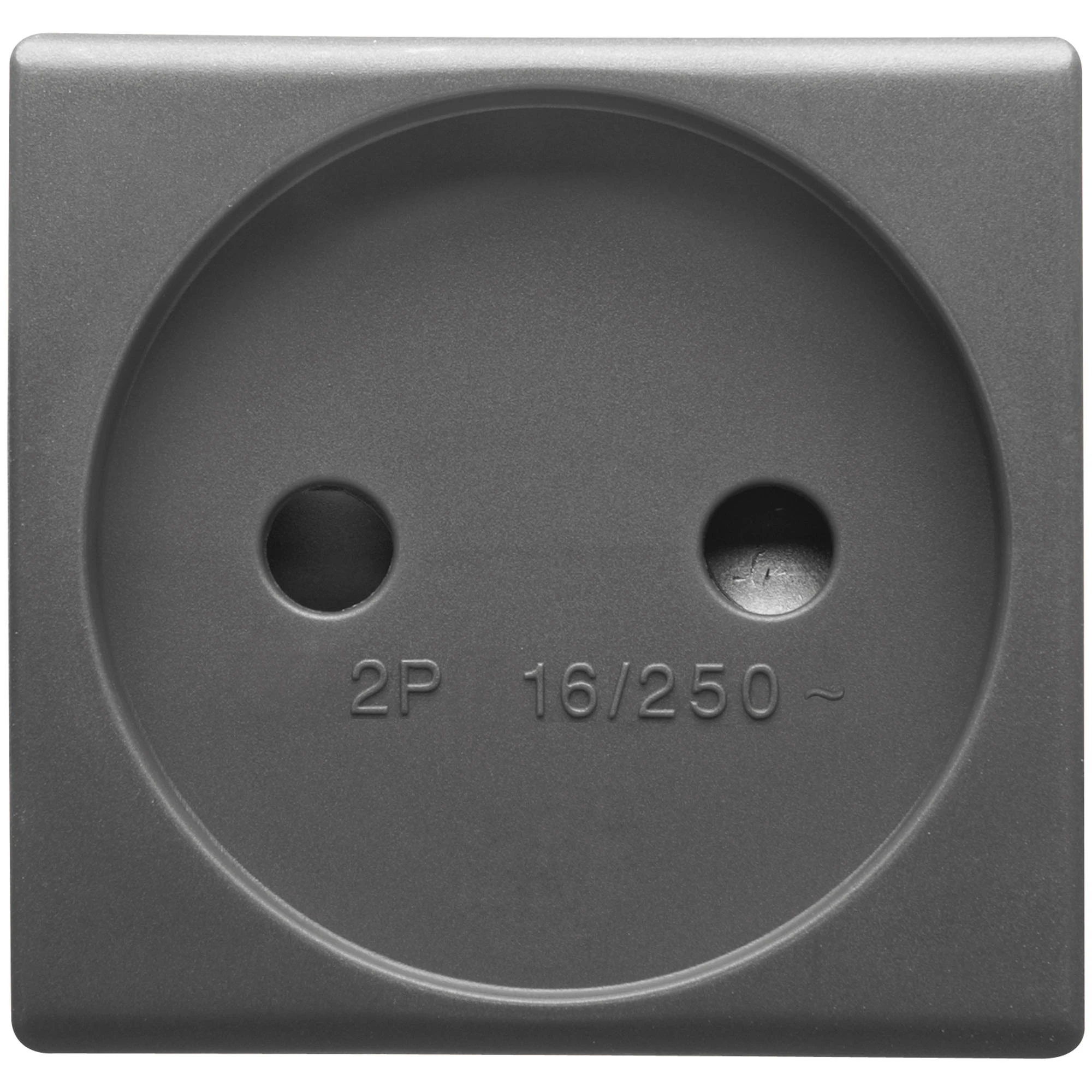 GEWISS GW21206 System Steckdose 2M 2P 16A ohne Schutzkontakt Franzoesischer Standard Schwarz (img_001)