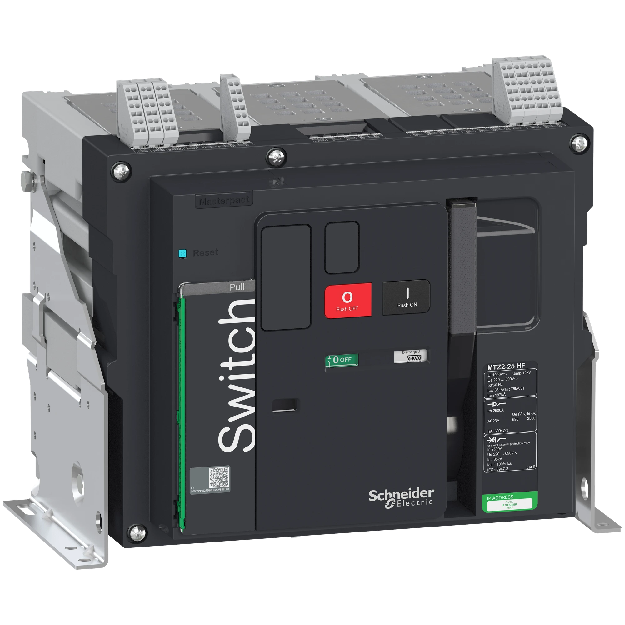 Schneider Electric LV848075 MasterPact MTZ2 2500A HF Icm=187kA/690V 3P Isolator Fixed Mounting (img_001)