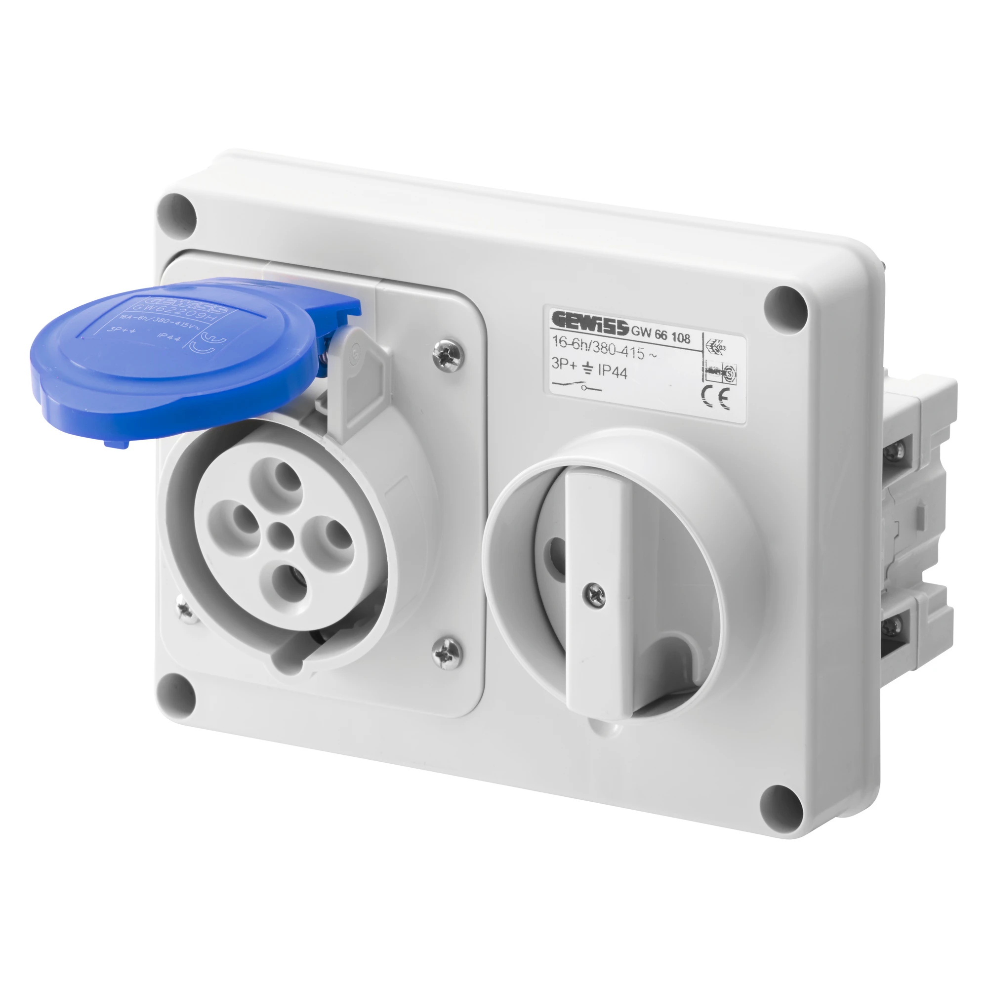 GEWISS GW66117 IEC Steckdose schaltbar waagerecht ohne Gehaeuse 32A/5 pol. 230V IP44 (img_001) GEWISS GW66117 IEC Steckdose schaltbar waagerecht ohne Gehaeuse 32A/5 pol. 230V IP44 (img_001)