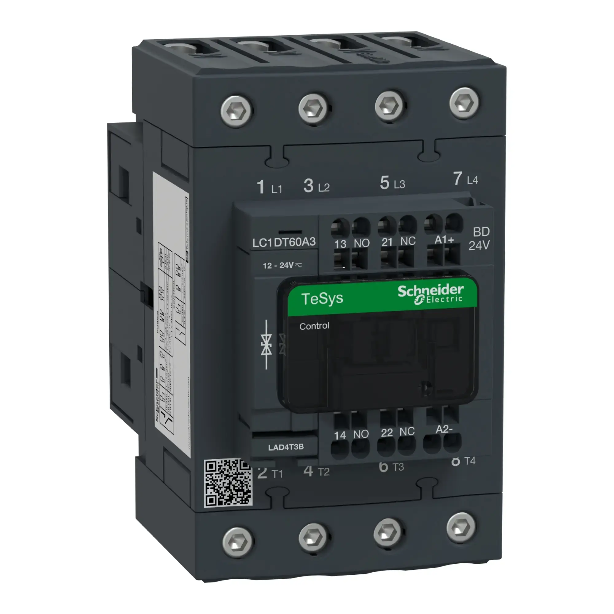 Schneider Electric LC1DT60A3BD Power contactor, 4p+1NO+1NC, 60A/AC1, Coil 24V DC (img_006)