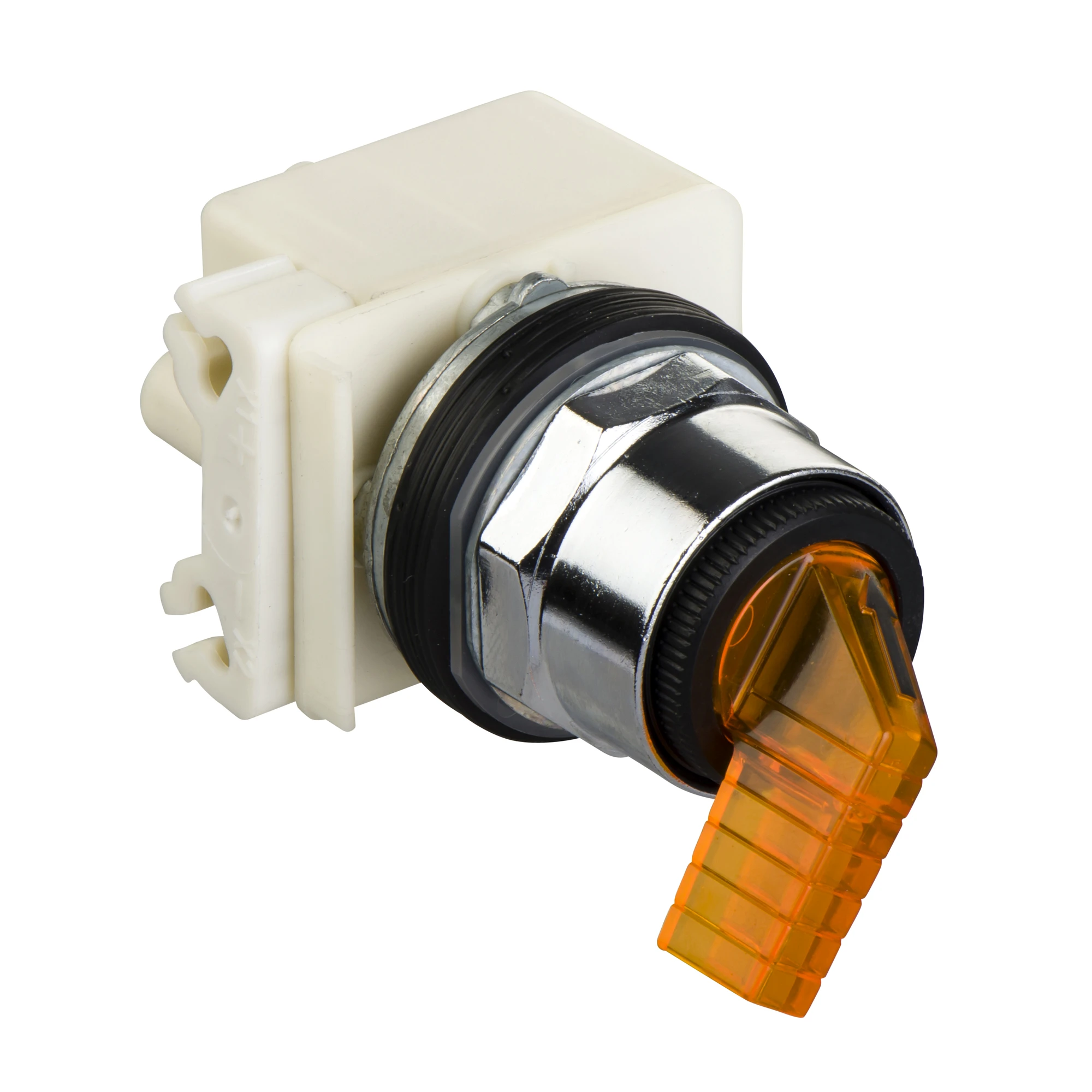 Schneider Electric 9001K11J35LYFA Illuminated selector switch Ø 30, yellow, 2 positions latching, 24V AC/DC (img_001)