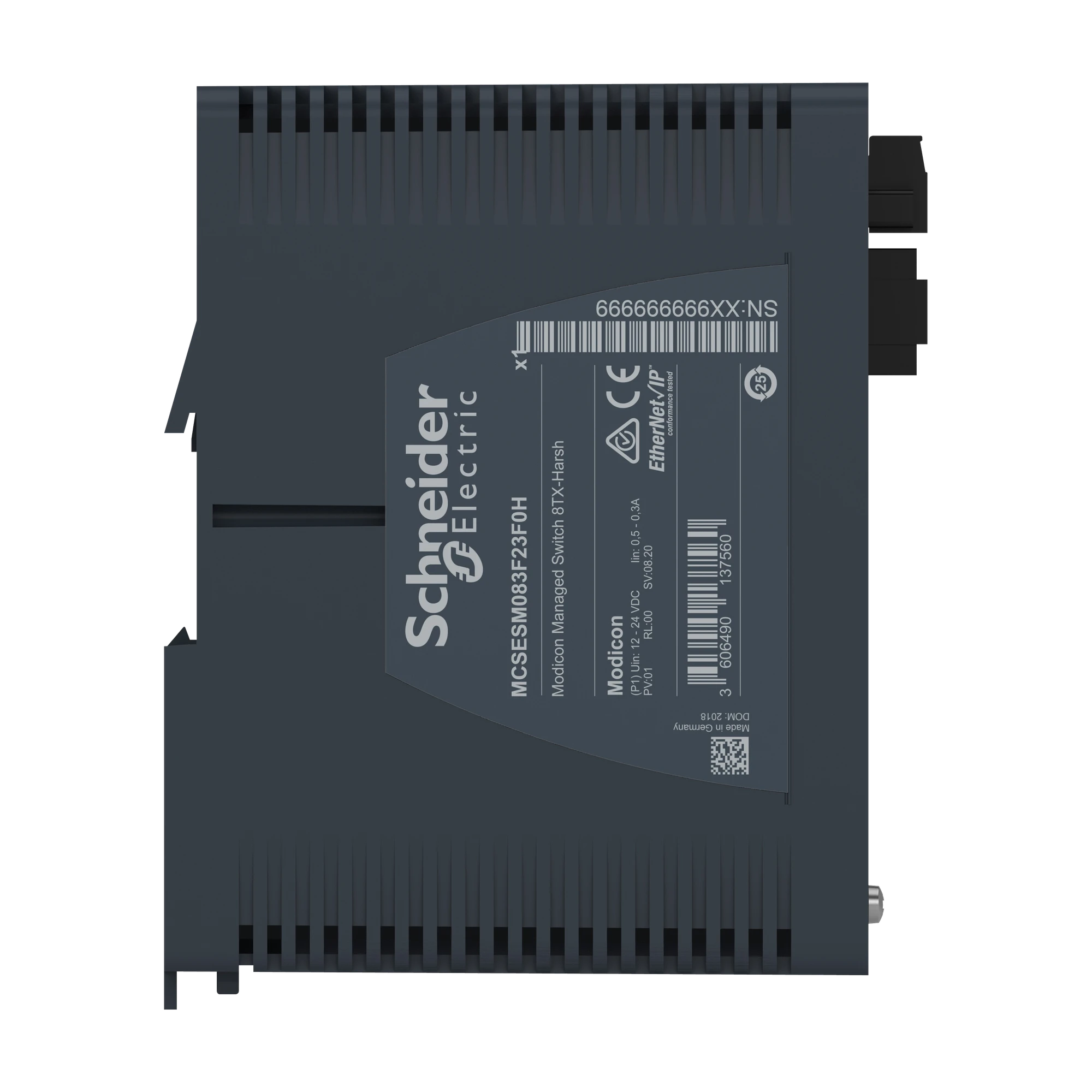 Schneider Electric MCSESM083F23F0H Modicon Managed Switch, 8 Ports for Copper (8TX 10/100 Mbps), Robust Design (img_004) Schneider Electric MCSESM083F23F0H Modicon Managed Switch, 8 Ports for Copper (8TX 10/100 Mbps), Robust Design (img_004)