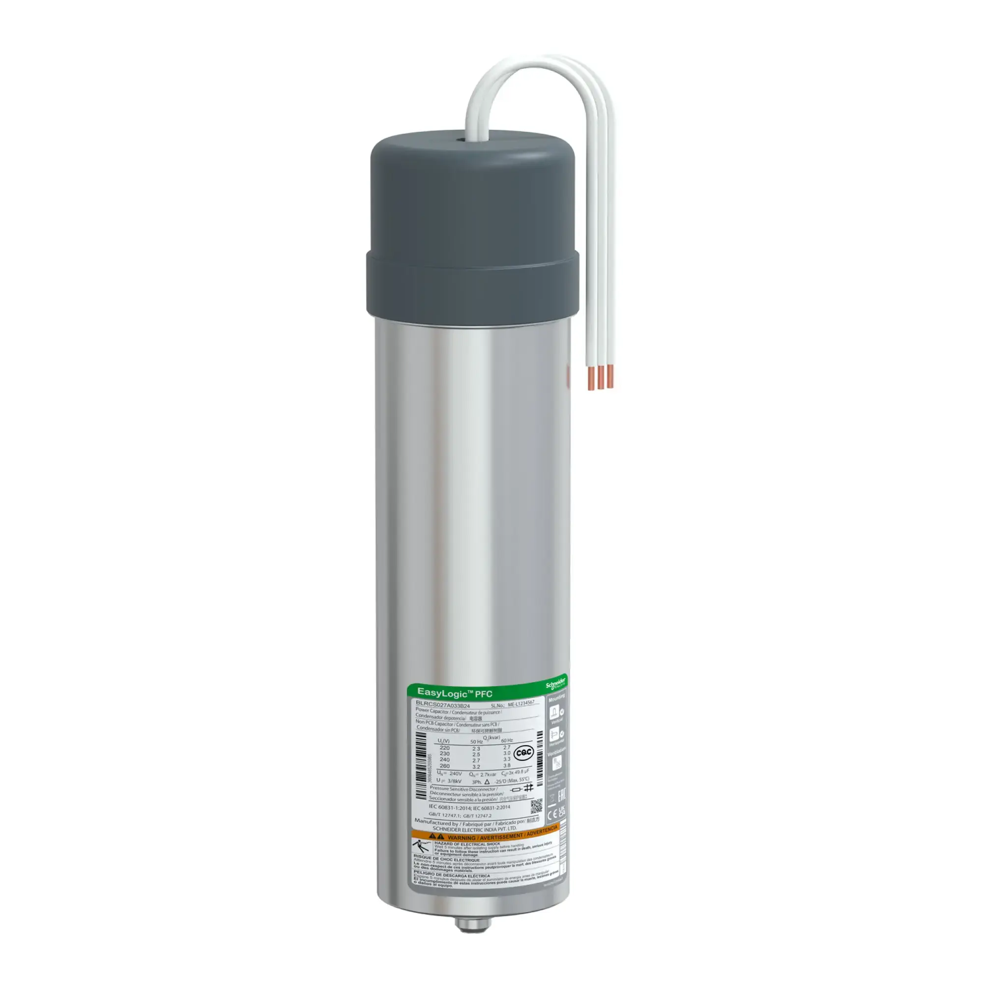 Schneider Electric BLRCS027A033B24 VarplusCan HDuty-Capacitor, 2.7/3.3 kvar, 240V, 50/60Hz (img_002)