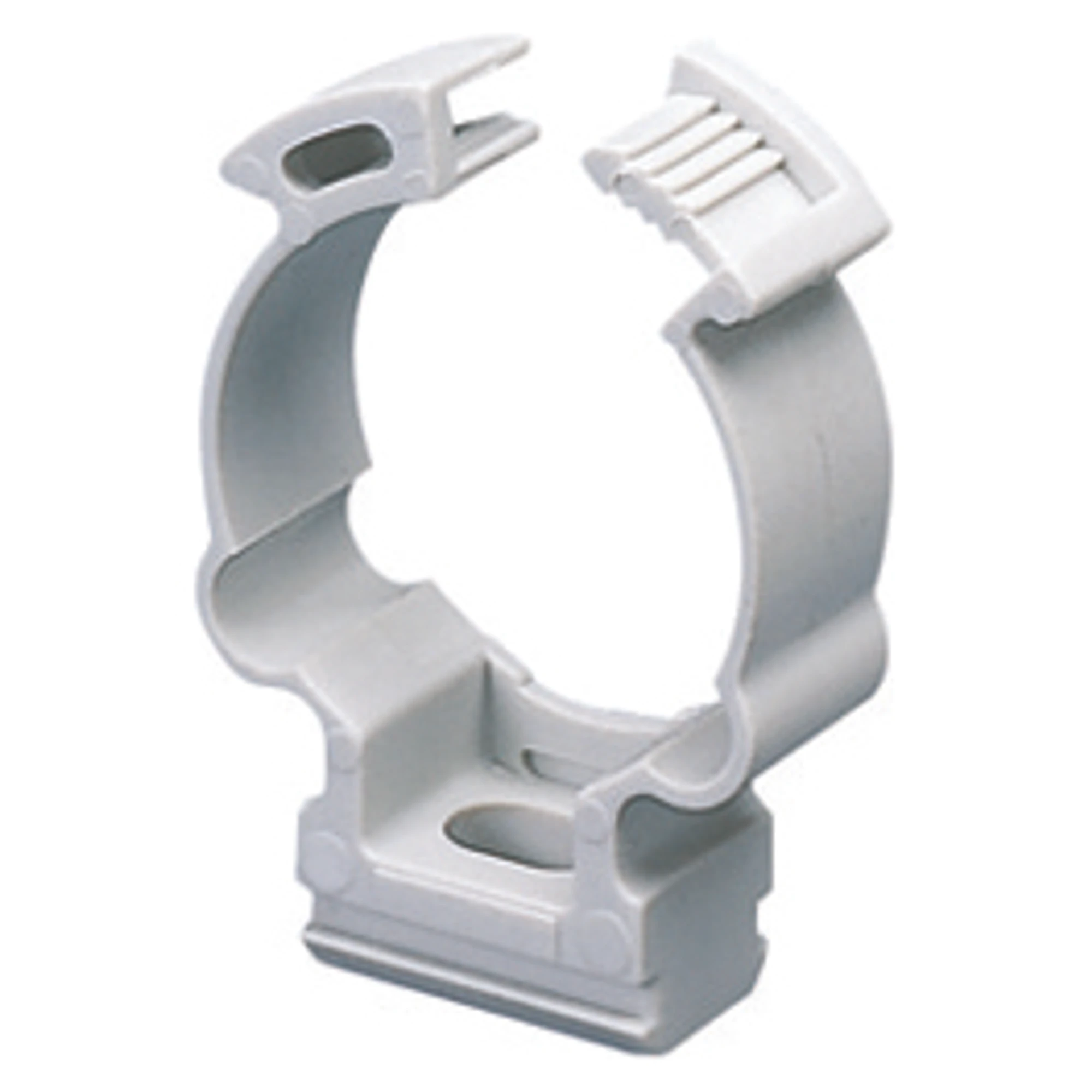GEWISS GW50631 SHOCKPROOF POLYMER SADDLE COLLAR CLIP - FOR EXTERNAL CONDUITS Ø 50MM - GREY RAL 7035 (img_001)