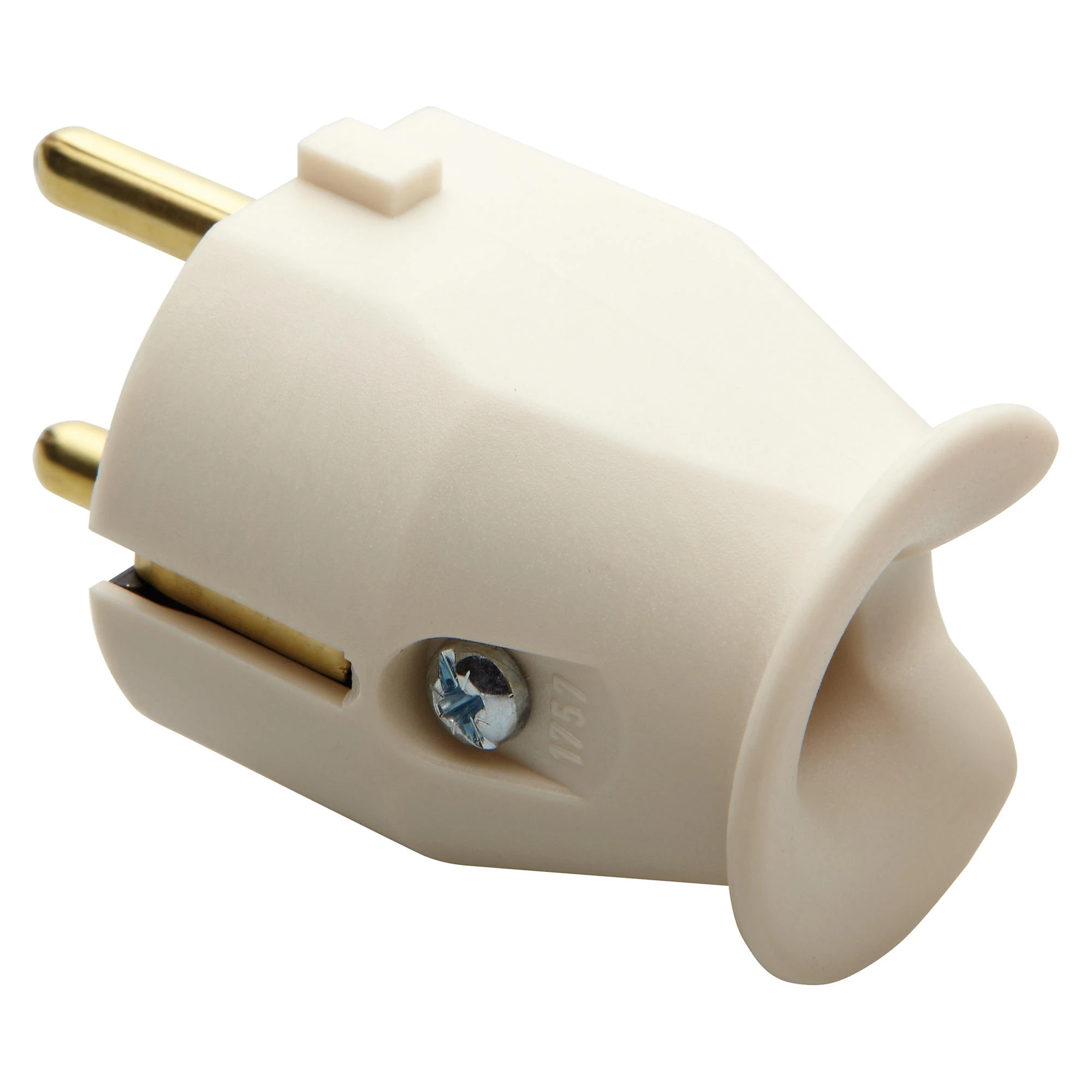 GEWISS GW28011 PORTABLE PLUG - STRAIGHT - GERMAN/FRENCH STANDARD - 2P+E 10/16A 250V ac - WHITE (img_001)