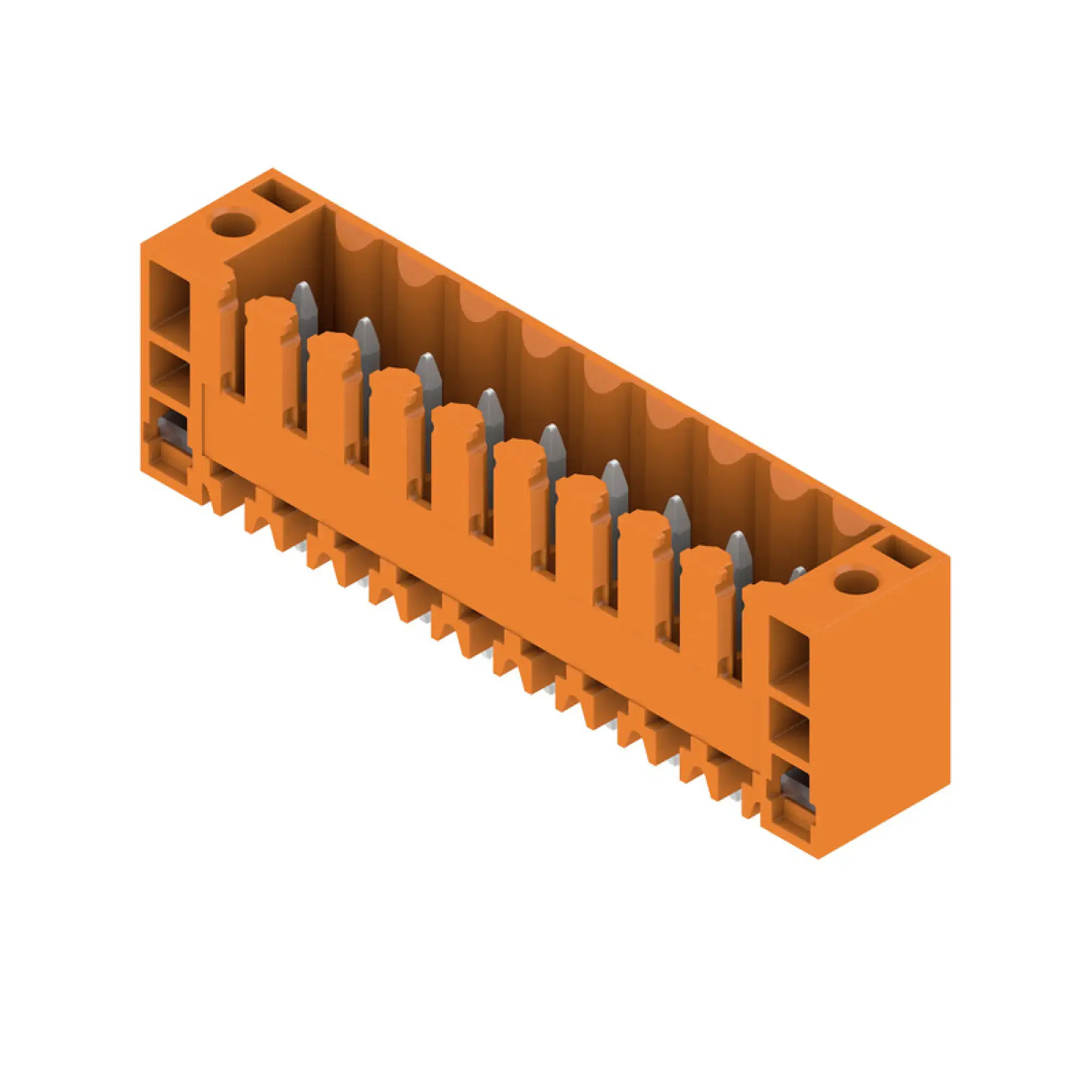 Weidmüller 1607570000 PCB connector (board connection), 160 V, 17 A, Pitch in mm: 3.50, Number of poles: 9, THT solder connection, Box (img_001)