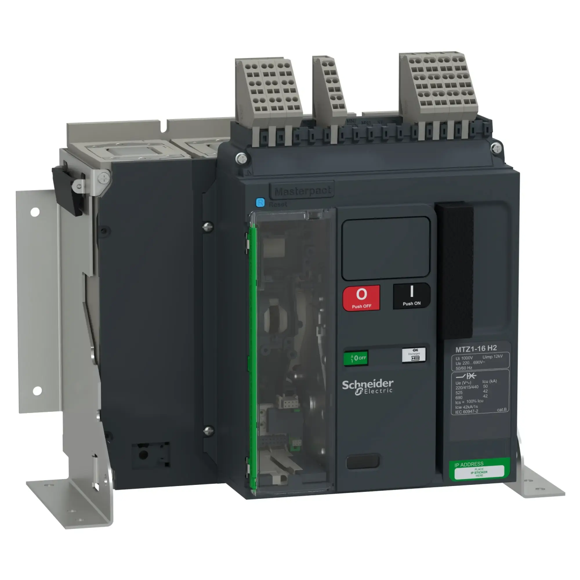 Schneider Electric LV947157 MasterPacT MTZ1 16 1600A H2 50kA/440VAC (Icu) 4P Grundschalter Festeinbau für MicroLogic Active (img_002)