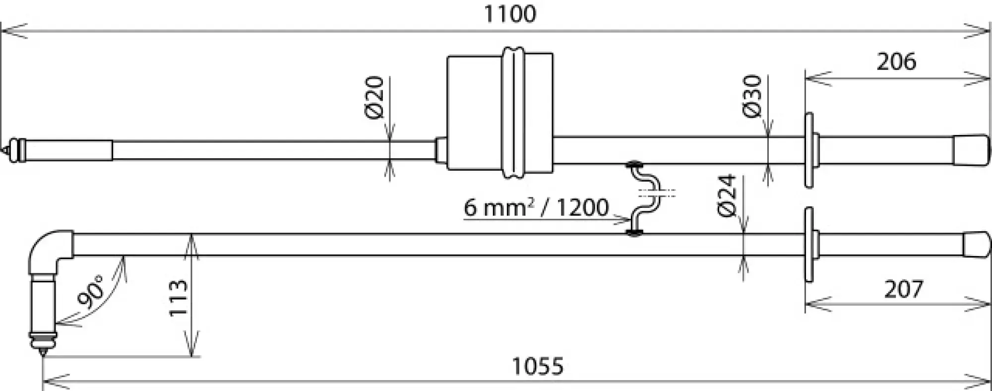 Dehn 767639 D.c. voltage detector PHE/G II with positive pole on test prod Un 750V (img_004)