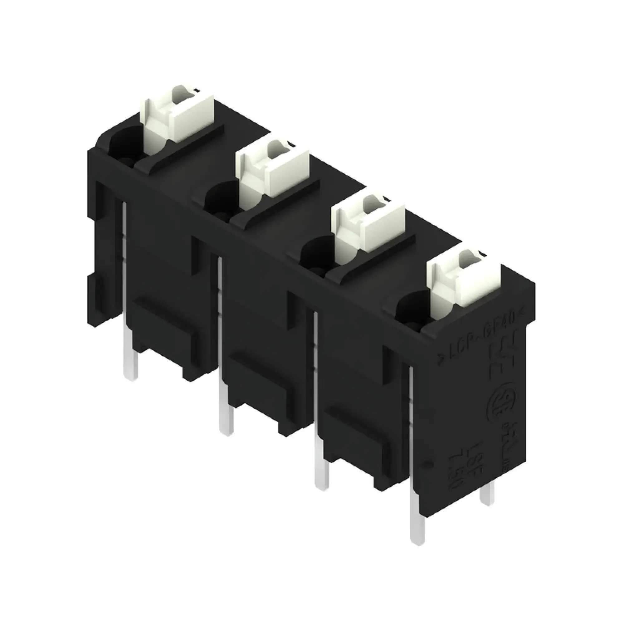 Weidmüller 1875060000 PCB terminal, 630 V, 17.5 A, Pitch in mm: 7.50, 1.5 mm², Number of poles: 4, PUSH IN with actuator, THT/THR solder connection, 180°, Tape (img_001)