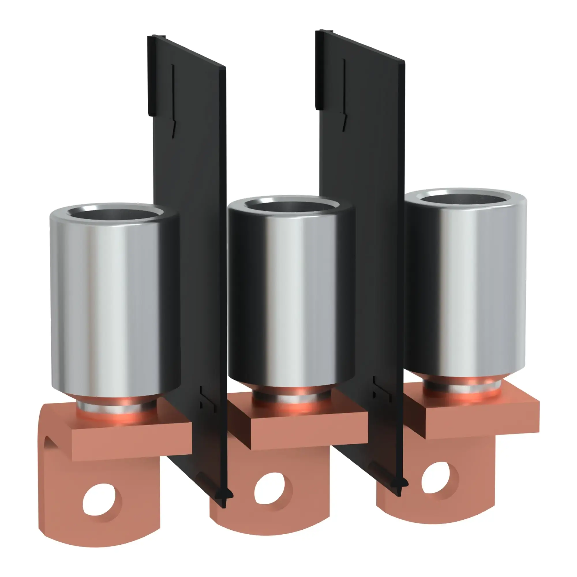 Schneider Electric TPSCON63 Crimp-Kabelschuhe für Aluminiumkabel mit Phasenbarrieren, 300 mm², TransferPacT, Frame 630 A, 3P, 3er-Set (img_002) Schneider Electric TPSCON63 Crimp-Kabelschuhe für Aluminiumkabel mit Phasenbarrieren, 300 mm², TransferPacT, Frame 630 A, 3P, 3er-Set (img_002)