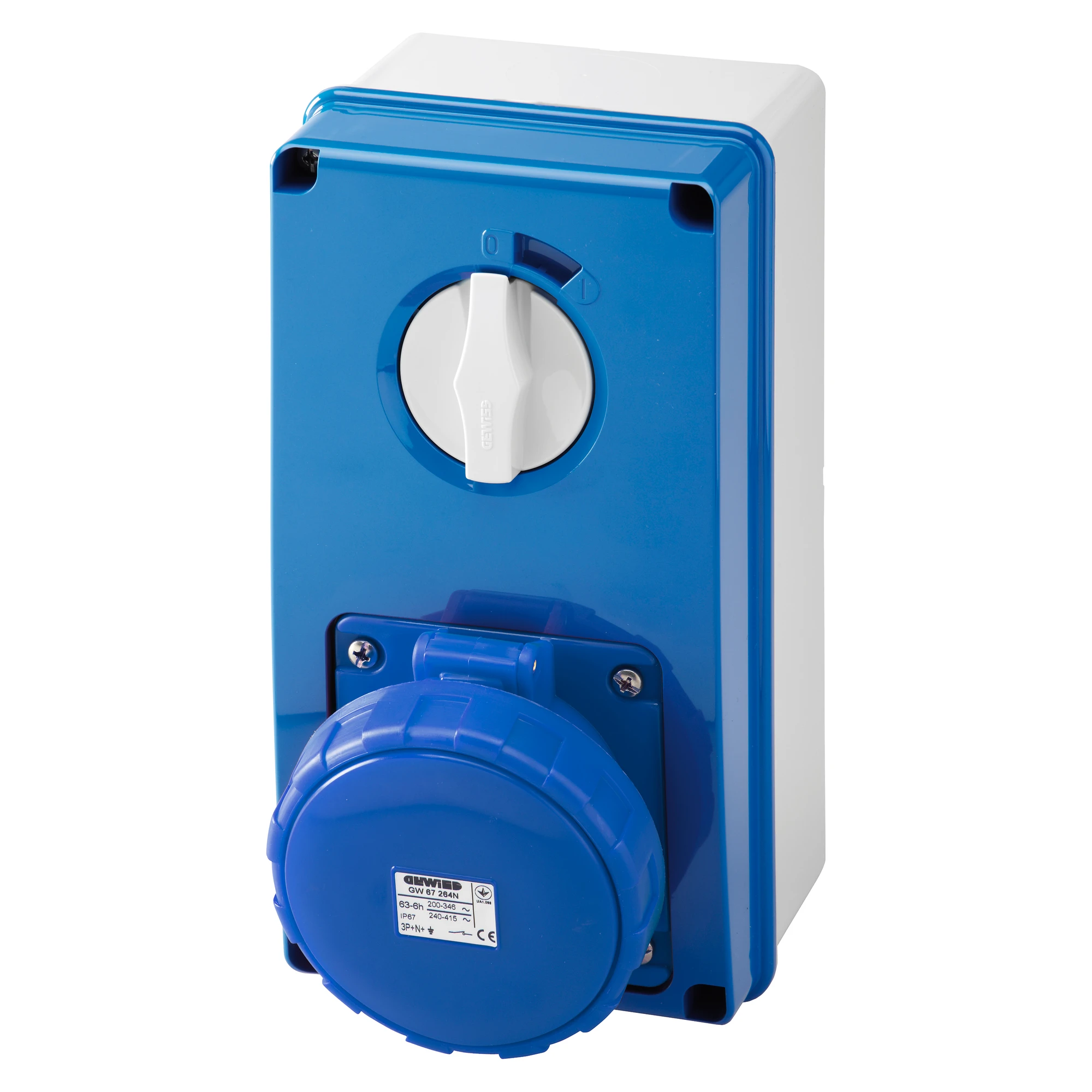 GEWISS GW67261N IEC Steckdose schaltbar senkrecht mit Gehaeuse 63A/5 pol. 230V IP67 (img_001) GEWISS GW67261N IEC Steckdose schaltbar senkrecht mit Gehaeuse 63A/5 pol. 230V IP67 (img_001)