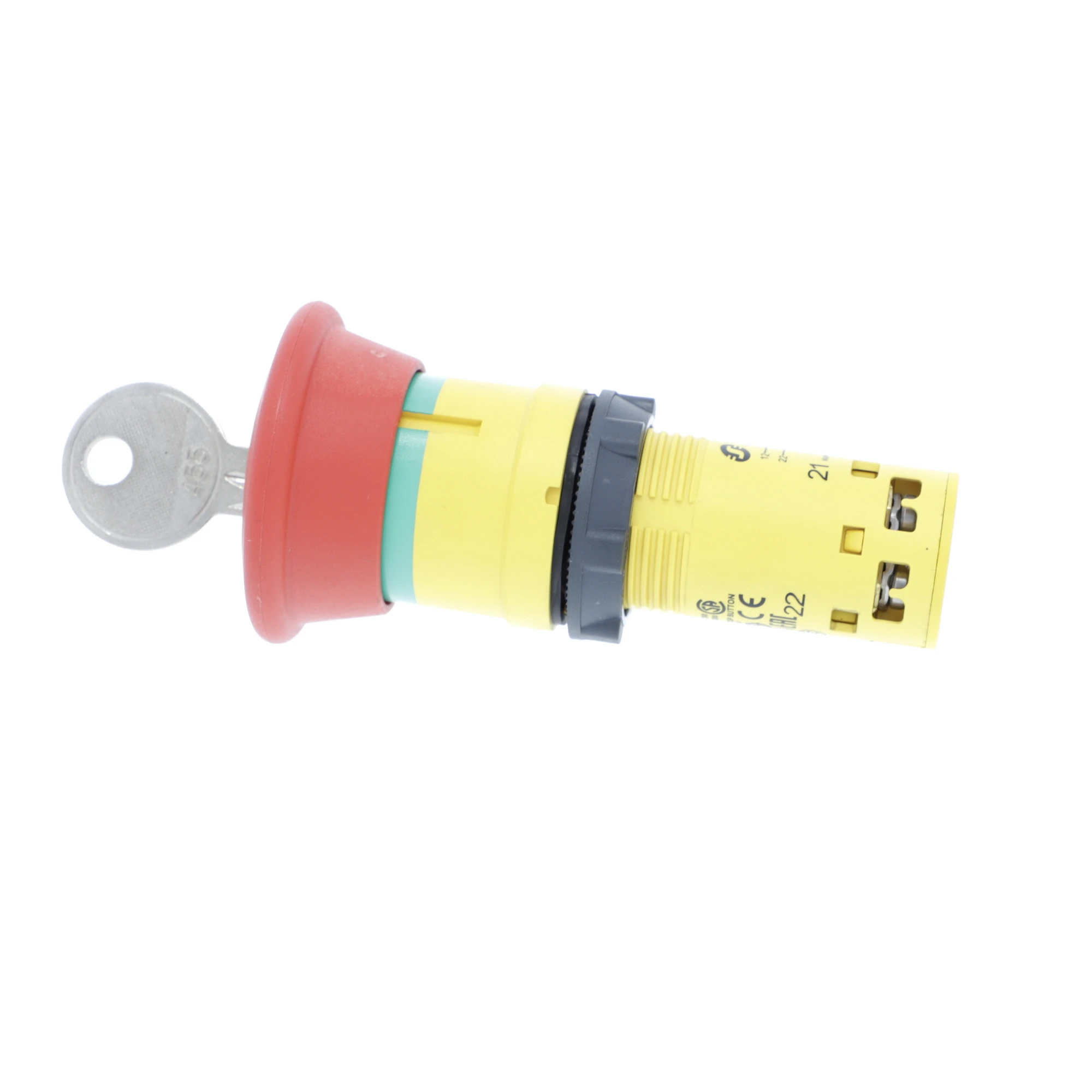 Schneider Electric XB7NS9444 Emergency-Stop Push Button, Harmony XB7, Monoblock, Plastic, Ø22mm, Red, Key Release, 2NC, Screw Terminal (img_004)
