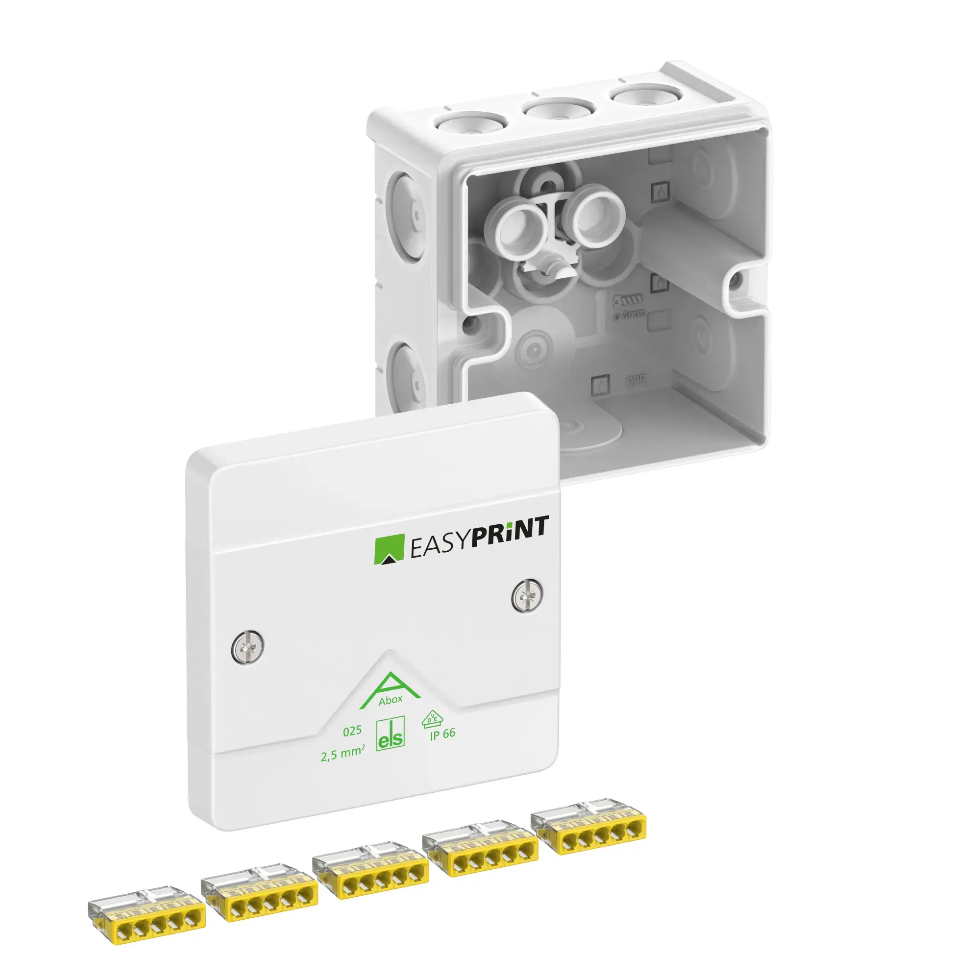 Spelsberg 802120EP Junction box, Type of protection IP66, max. 2,5², Impact strength IK07, Protection class II, Ui 450V AC, Ui 450V DC, DLG, VDE, Halogen free (img_001) Spelsberg 802120EP Junction box, Type of protection IP66, max. 2,5², Impact strength IK07, Protection class II, Ui 450V AC, Ui 450V DC, DLG, VDE, Halogen free (img_001)