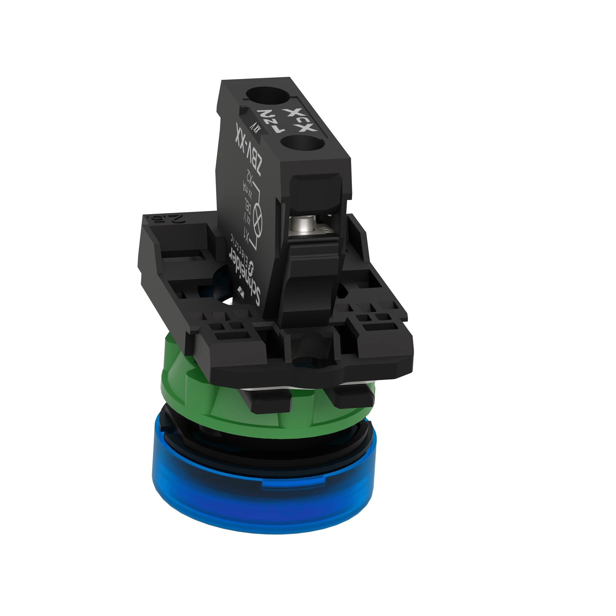 Schneider Electric XB5AVB6 Illuminated Indicator, Harmony XB5, Plastic, Blue, 22mm, Universal LED, Smooth Dome, 24V AC/DC (img_008) Schneider Electric XB5AVB6 Illuminated Indicator, Harmony XB5, Plastic, Blue, 22mm, Universal LED, Smooth Dome, 24V AC/DC (img_008)