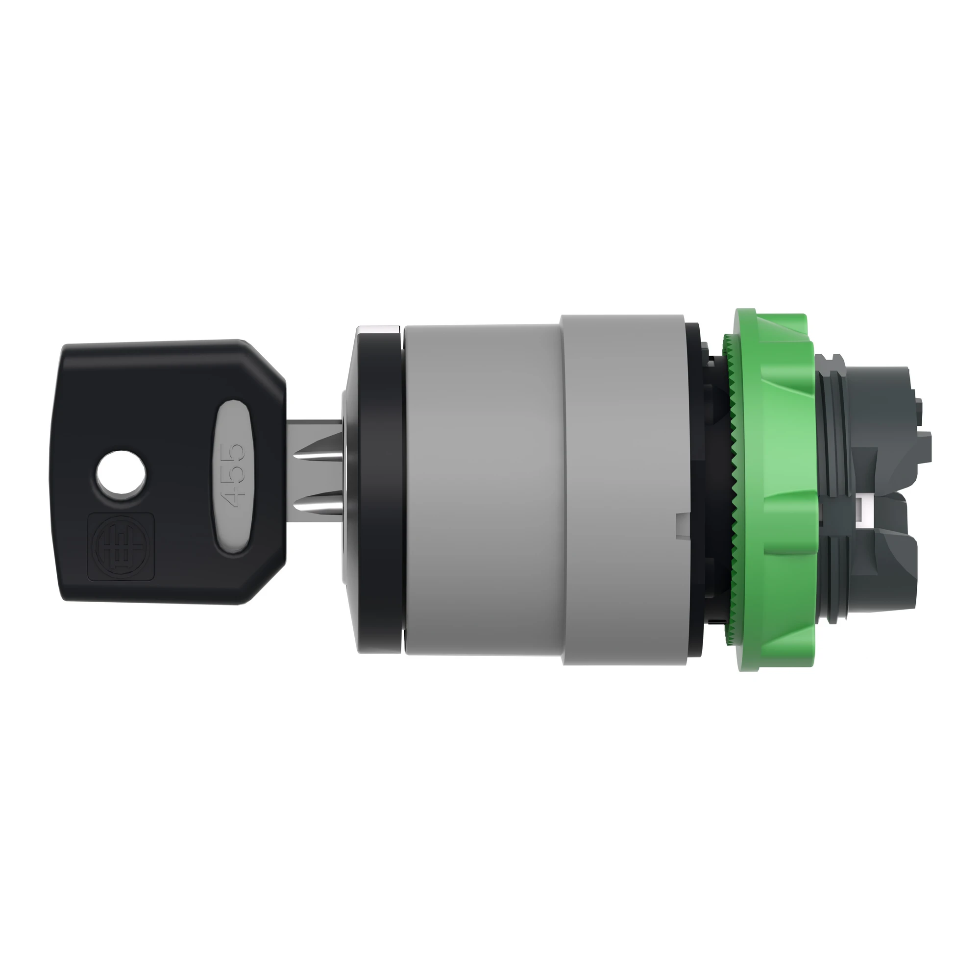 Schneider Electric ZB5AG05C0 Key switch, front element, Harmony XB5, plastic, 22mm, light grey, black, 3 positions, center position fixed (img_005)