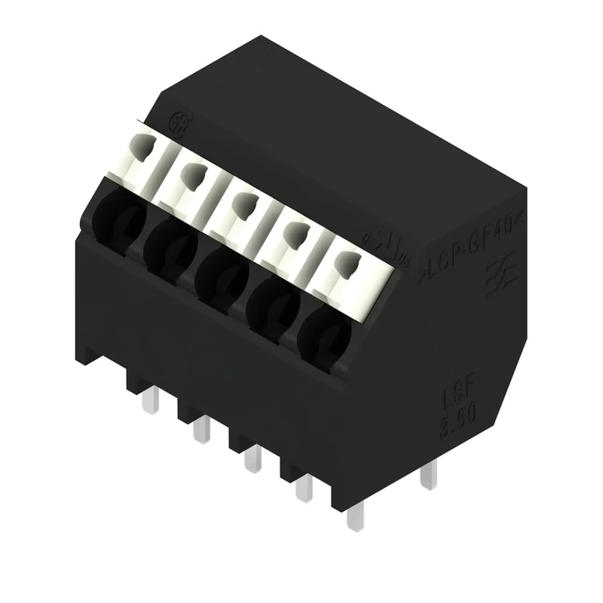 Weidmüller 1885680000 PCB terminal, 160 V, 17.5 A, Pitch in mm: 3.50, 1.5 mm², Number of poles: 5, PUSH IN with actuator, THT/THR solder connection, 135°, Tube (img_001) Weidmüller 1885680000 PCB terminal, 160 V, 17.5 A, Pitch in mm: 3.50, 1.5 mm², Number of poles: 5, PUSH IN with actuator, THT/THR solder connection, 135°, Tube (img_001)