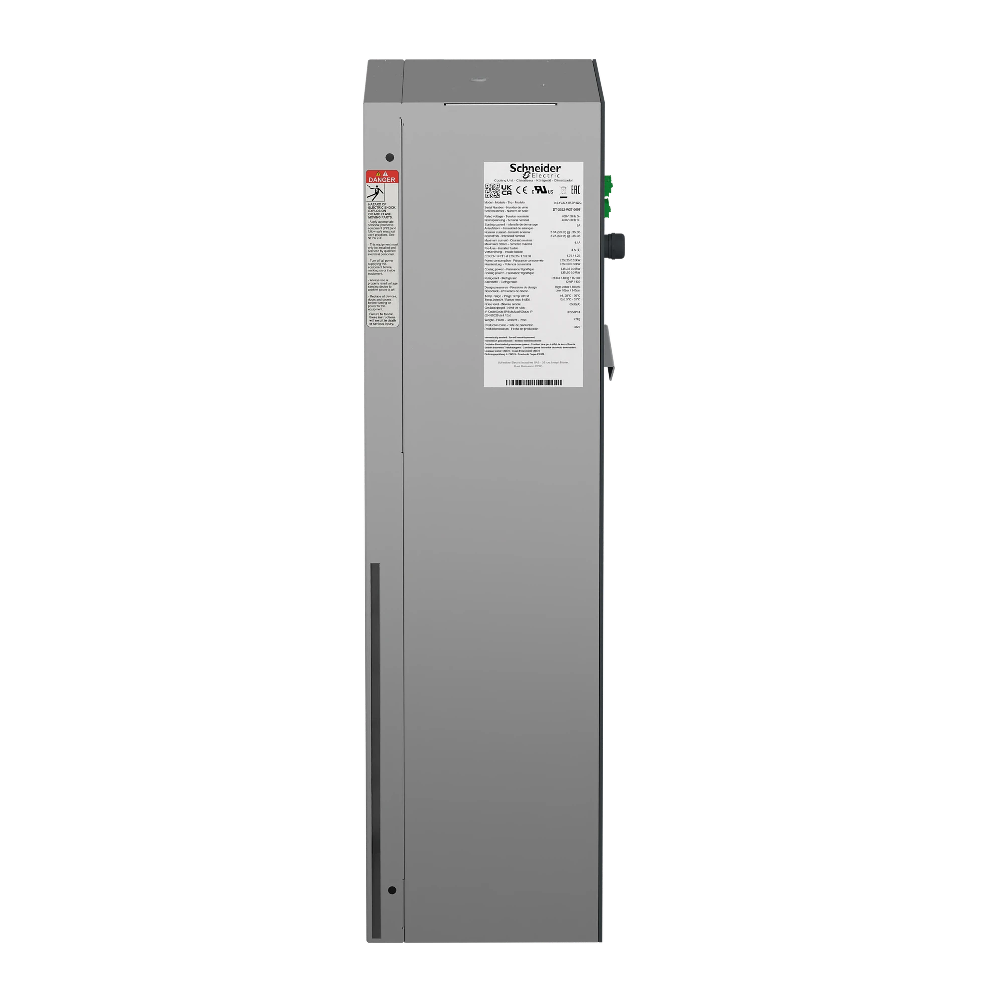 Schneider Electric NSYCUX1K2P4DG Wall-mounted cooling unit, connected, Climasys CU, stainless steel, 1kW, 2 poles, 400/460V, 50/60Hz, IP55 (img_004) Schneider Electric NSYCUX1K2P4DG Wall-mounted cooling unit, connected, Climasys CU, stainless steel, 1kW, 2 poles, 400/460V, 50/60Hz, IP55 (img_004)