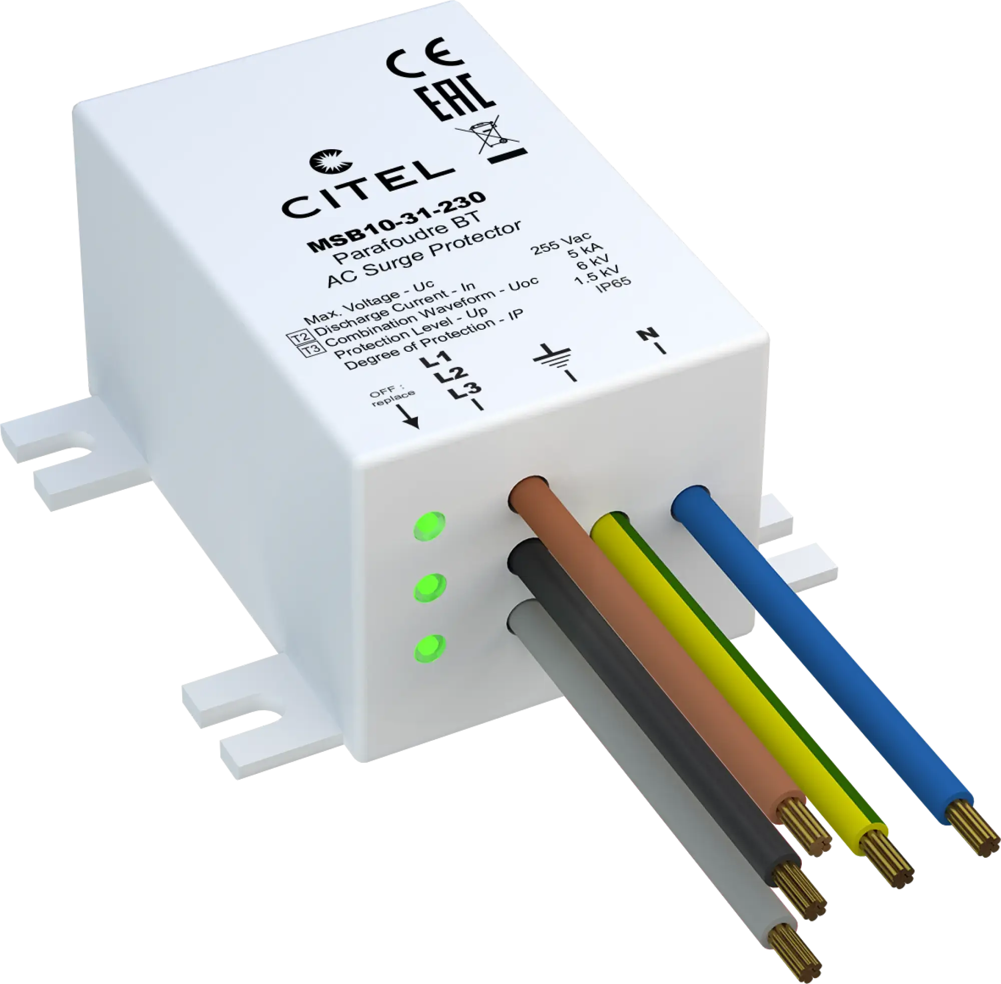 Citel 561223 Überspannungsschutz Typ 2+3, 4-polig für 230 V TT Netze mit Defektanzeige (img_001) Citel 561223 Überspannungsschutz Typ 2+3, 4-polig für 230 V TT Netze mit Defektanzeige (img_001)