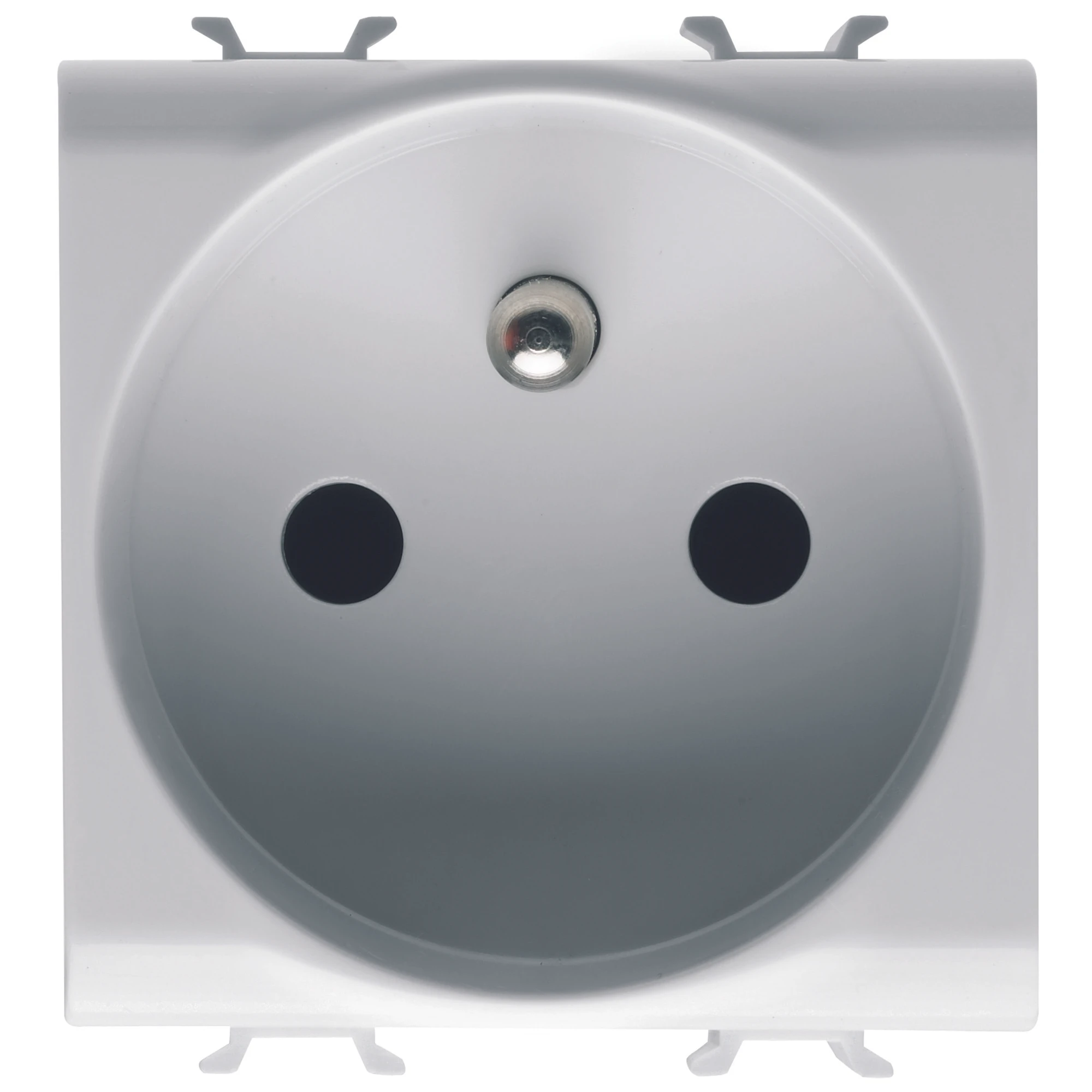 GEWISS GW10247 FRENCH STANDARD SOCKET-OUTLET 250V ac - 2P+E 16A - 2 MODULES - GLOSSY WHITE - CHORUSMART (img_001)