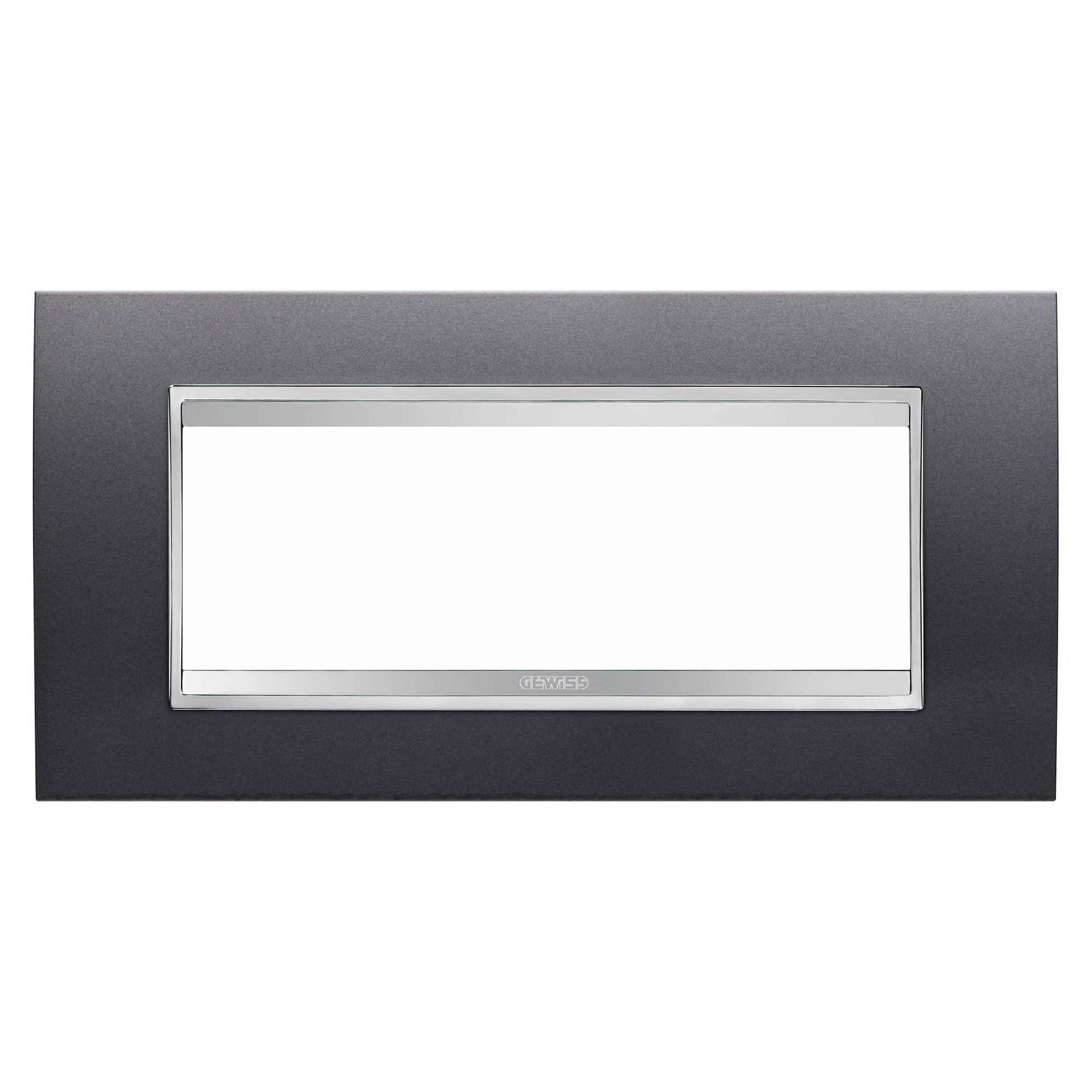 GEWISS GW16206VA LUX PLATE - IN PAINTED TECHNOPOLYMER - 6 MODULES - SLATE - CHORUSMART (img_001)