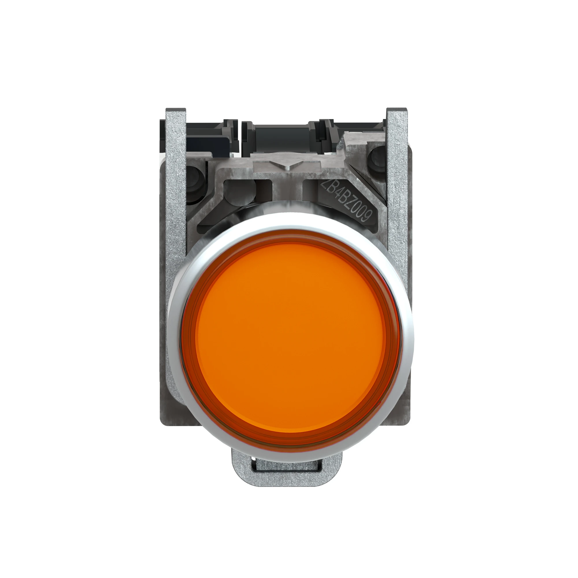 Schneider Electric XB4BW35G5 Illuminated push-button, Harmony XB4, metal, 22mm, orange, unlabelled, universal LED, smooth dome, 1NO+1NC, 110-120V AC (img_005)