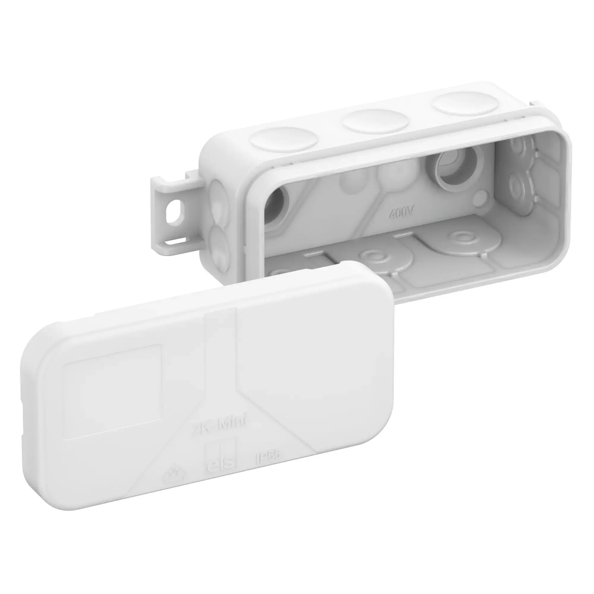 Spelsberg 34560801 Junction box, Type of protection IP55, Max. conductor cross section 2,5², Impact strength IK07, Protection class II, Ui 400V AC, VDE, Halogen free (img_001)