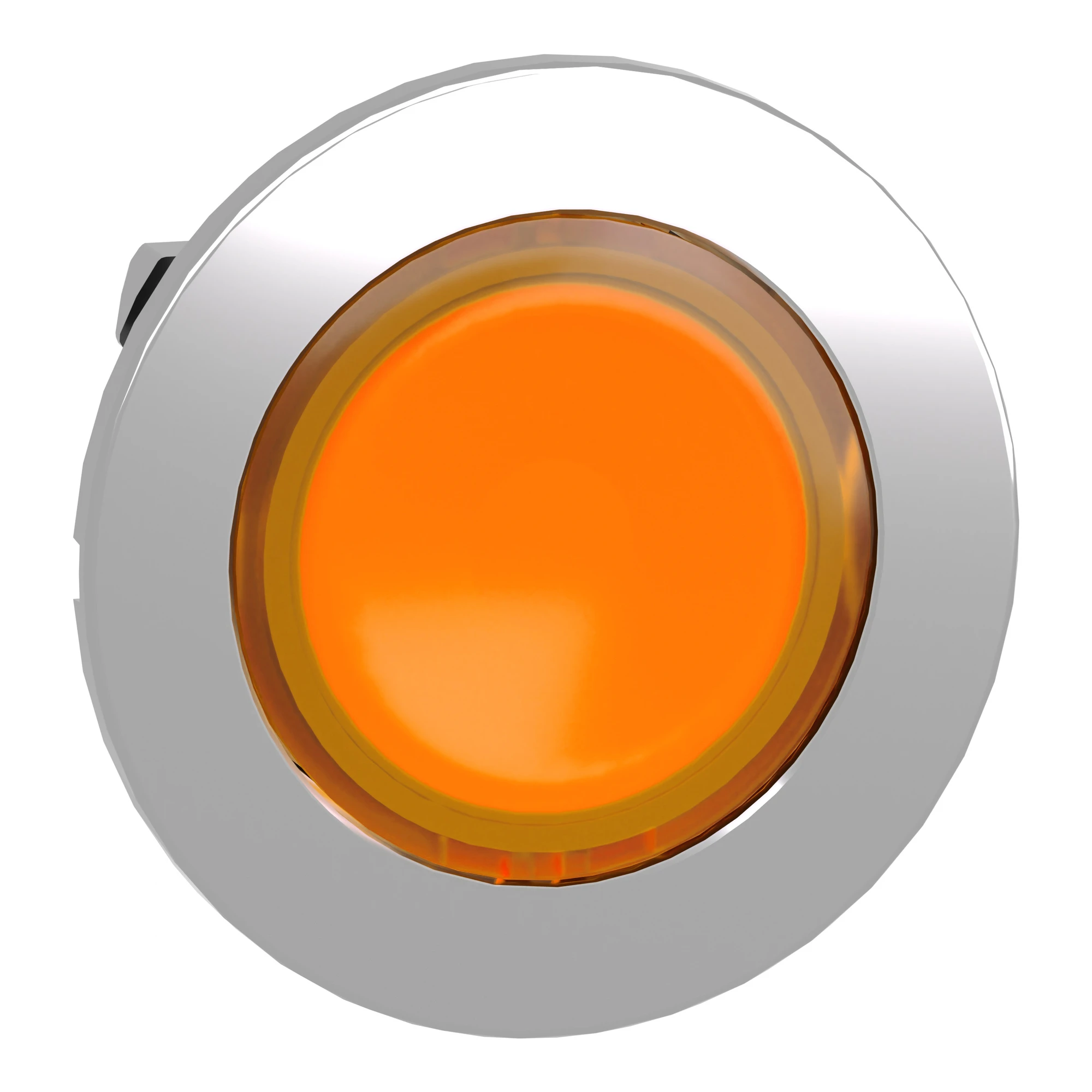 Schneider Electric ZB4FH053 Illuminated pushbutton, front element, Harmony XB4F, metal, 30mm, orange, for universal LED, latching (img_001)